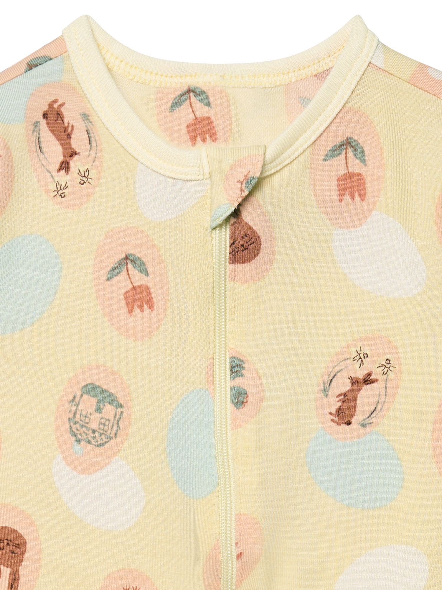 Modern Moments by Gerber Baby Viscose Footed Pajamas Two-Way Zip Sleep 'N Play (Neutral, 6-9 Months) yax6j