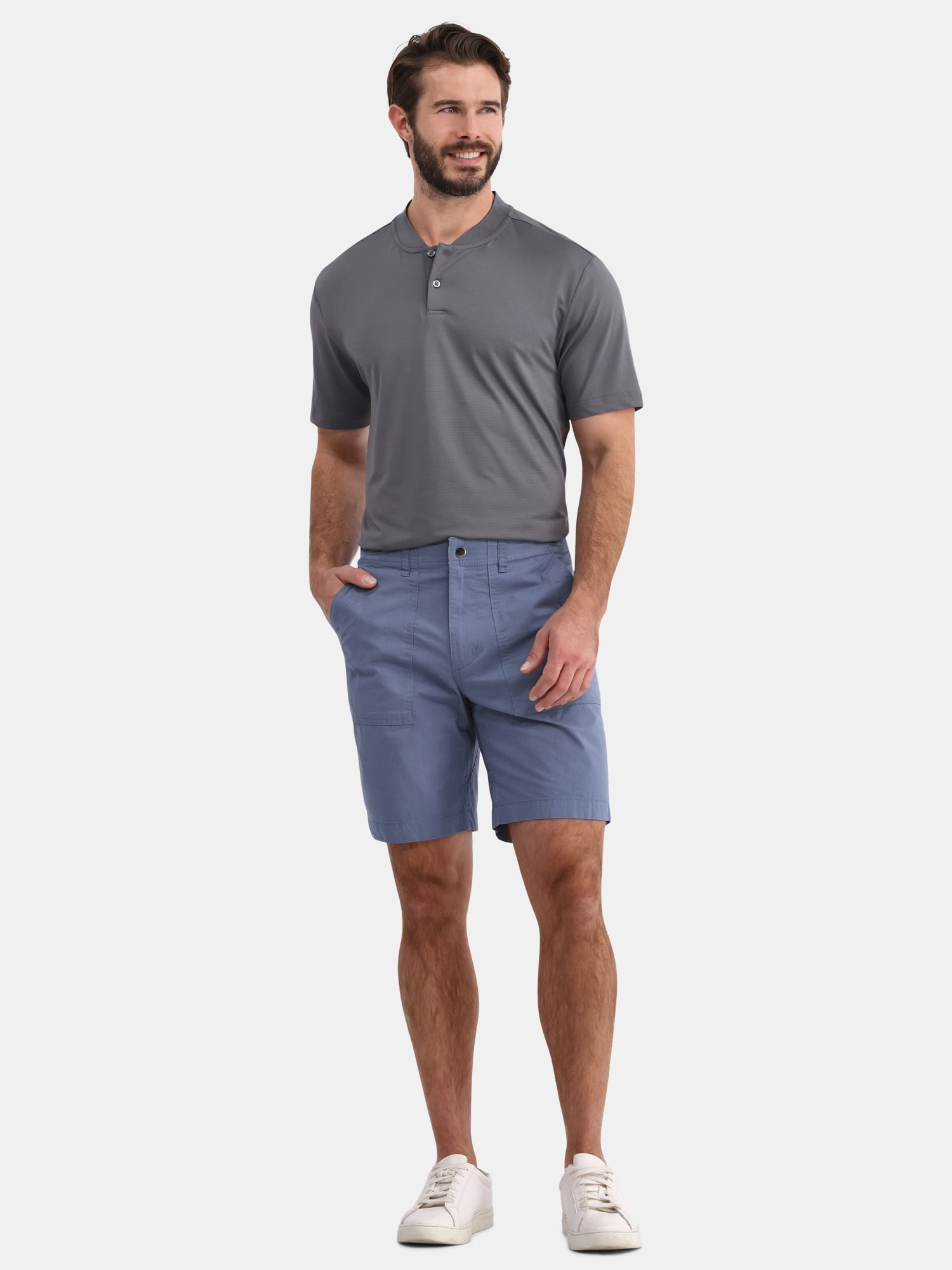 Birdie Bound Men's Henley Golf Shirt Moisture-Wicking Performance Top (Grey, XS) dqjsn