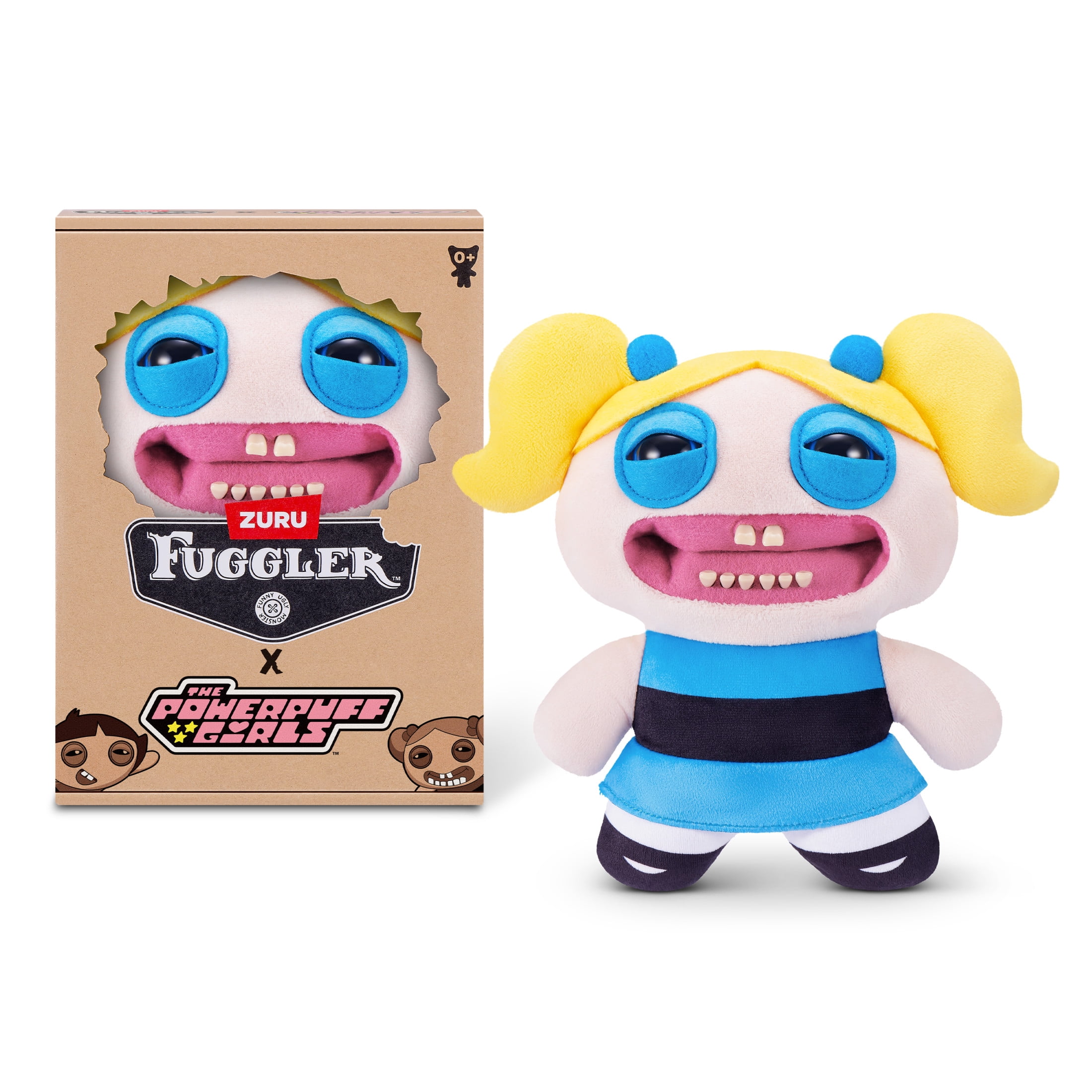 Fuggler Powerpuff Girls Bubbles Plush Toy, Funny Ugly Monster Stuffed Animal (Blue, 9 in) 0wn38