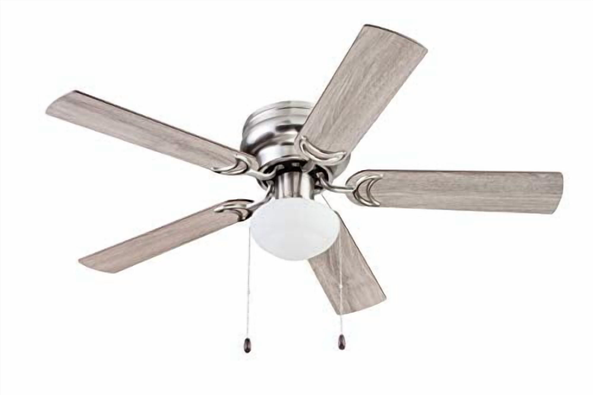 Prominence Home Alvina Ceiling Fan, Indoor Quiet Motor, Reversible Blades (Brushed Nickel, 44 in) 45qd9
