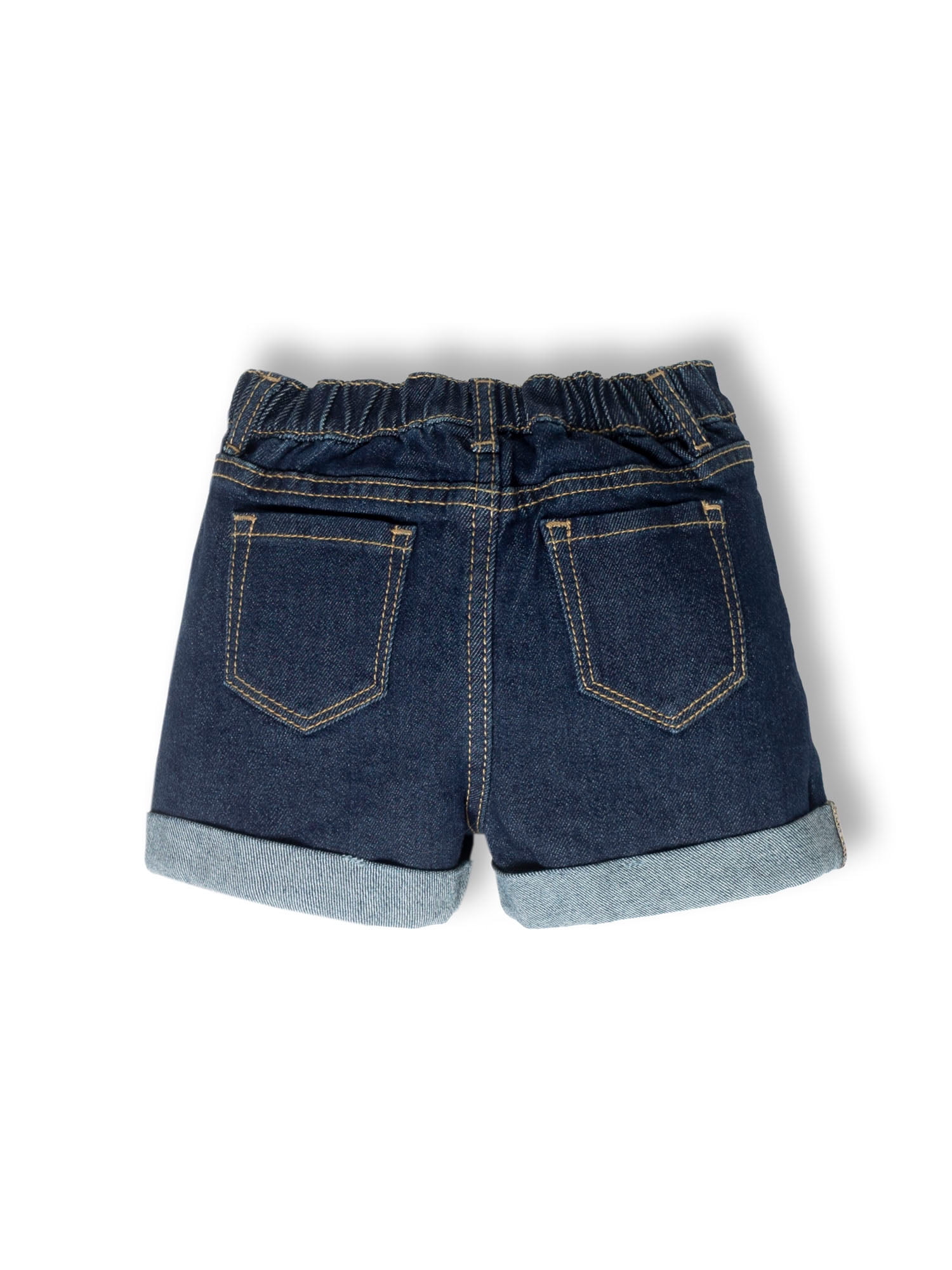Wonder Nation Toddler Girl Denim Shorts Elastic Waistband (Blue, 5T) nb35b