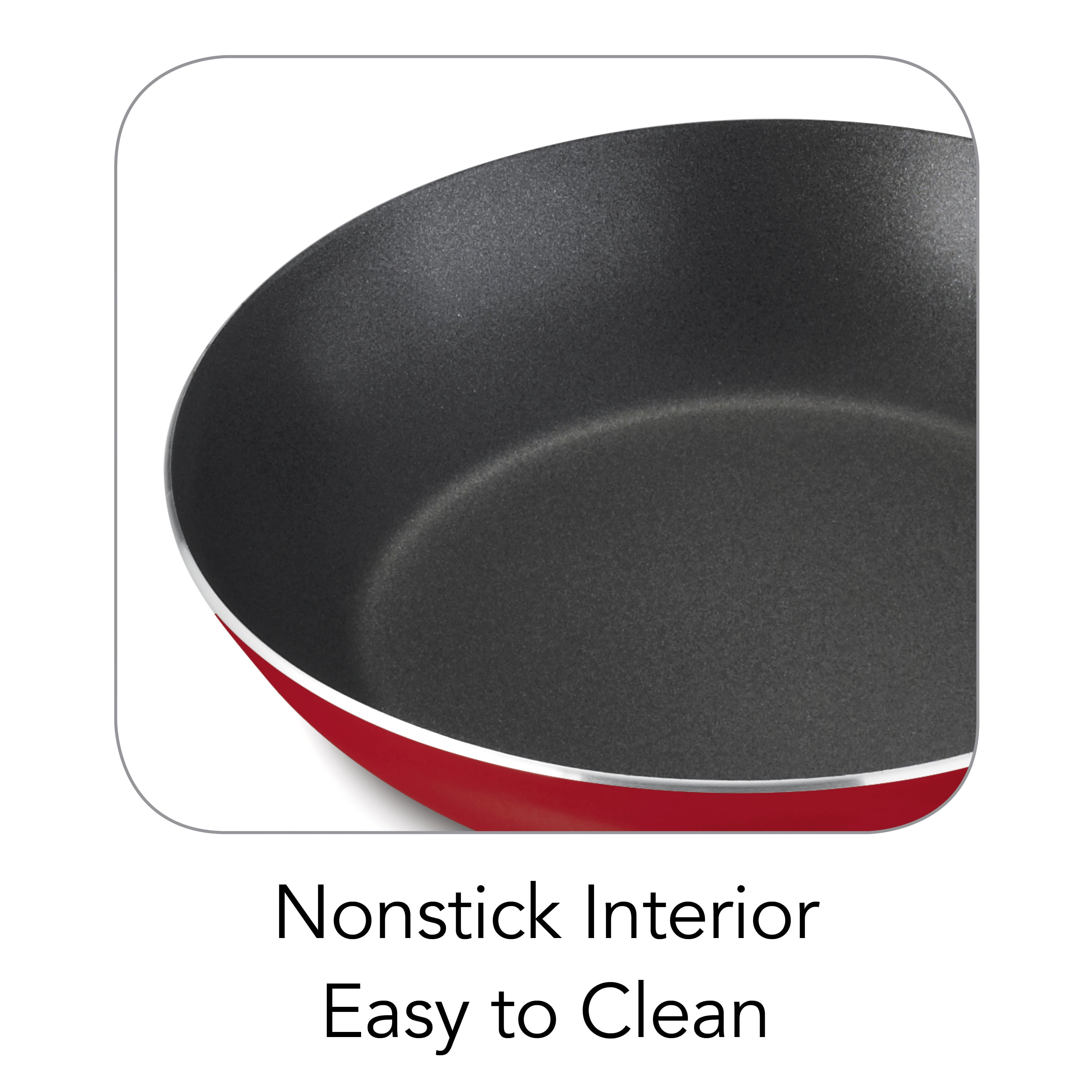 Tramontina Non-Stick Cookware Set, Professional Kitchen Essentials (Red, 9 Piece) kr1er