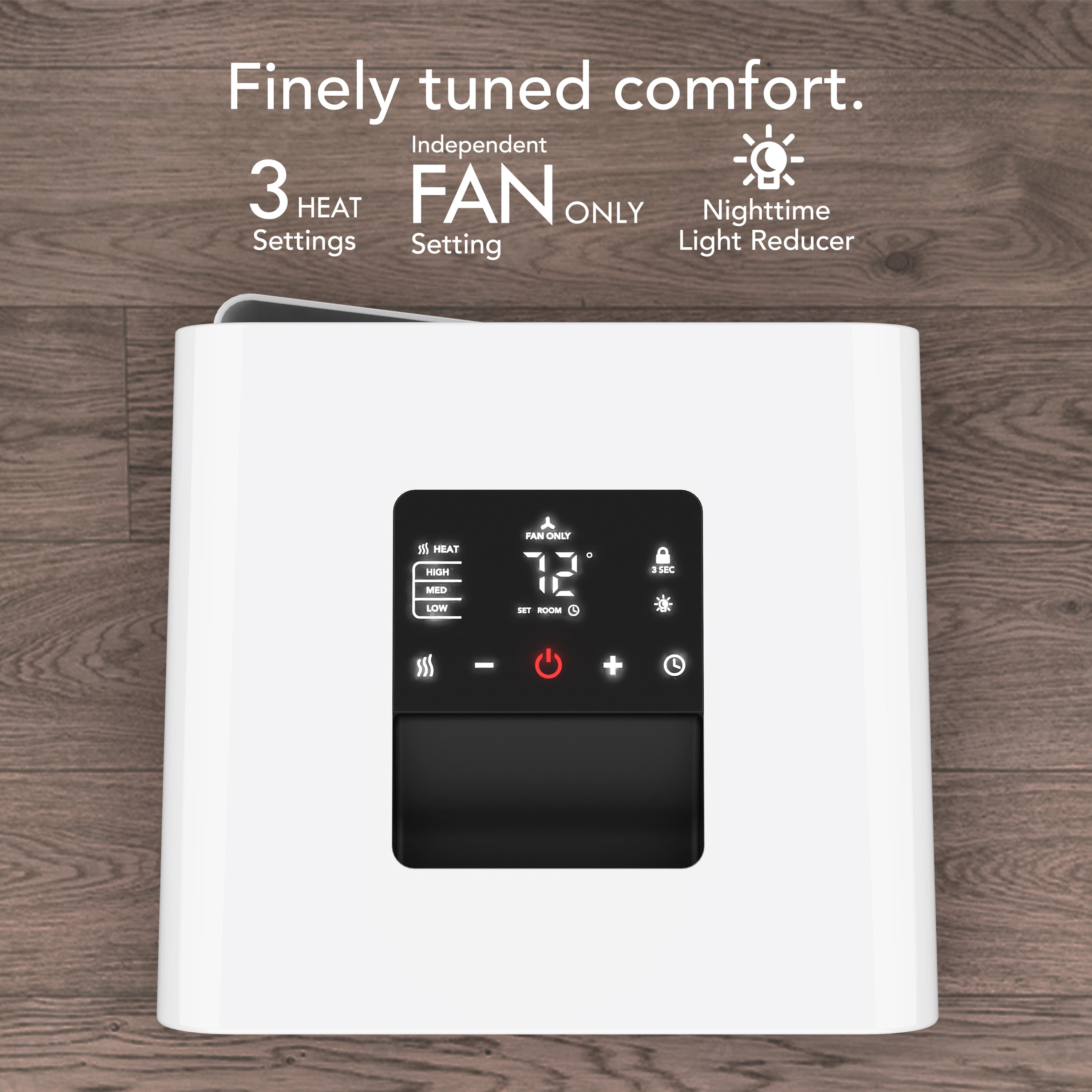 Vornado Velocity CUBE 5 OSC Whole Room Space Heater with Vortex Heat Circulation and Remote Control (White) fslnz