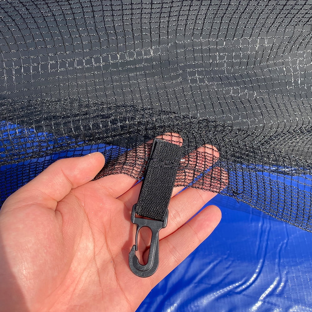 Segmart 12 ft Outdoor Trampoline with Basketball Hoop, Ladder, and Safety Enclosure Net (Blue, 12 ft) nx8ip