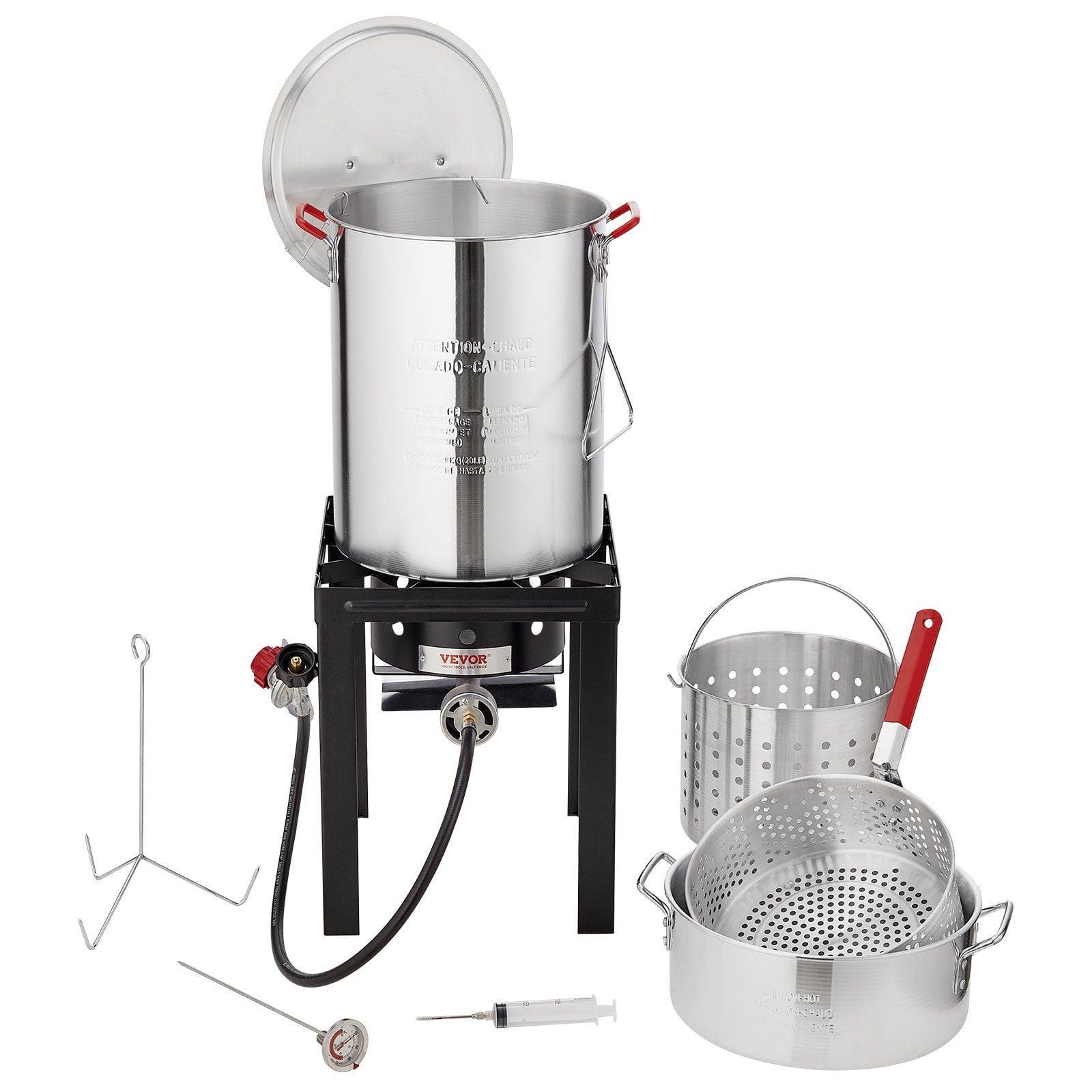 Masterbuilt 30QT Aluminum Turkey Deep Fryer Kit with High-Pressure Burner (30 qt, Silver) r0yli