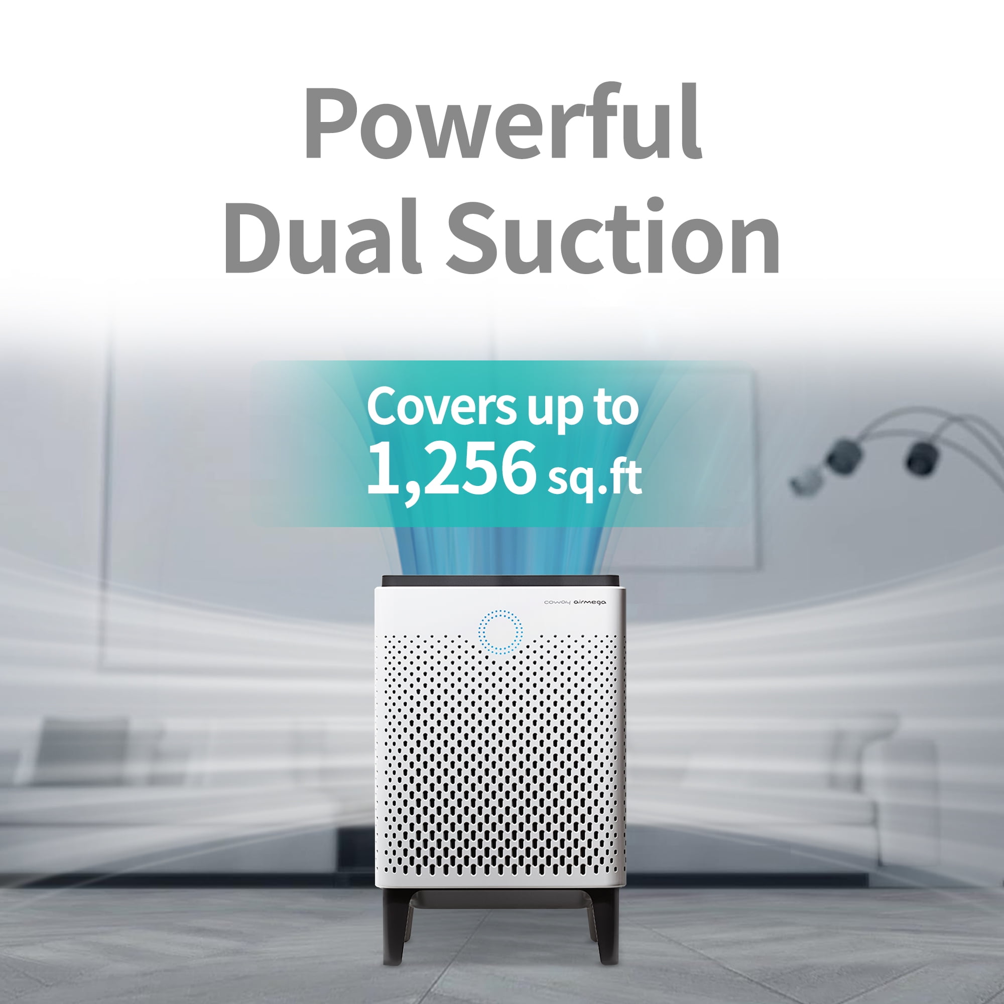 Coway Airmega 300S Smart Air Purifier with True HEPA Filtration and WiFi Connectivity (White, 1256 sq ft Coverage) u4drd