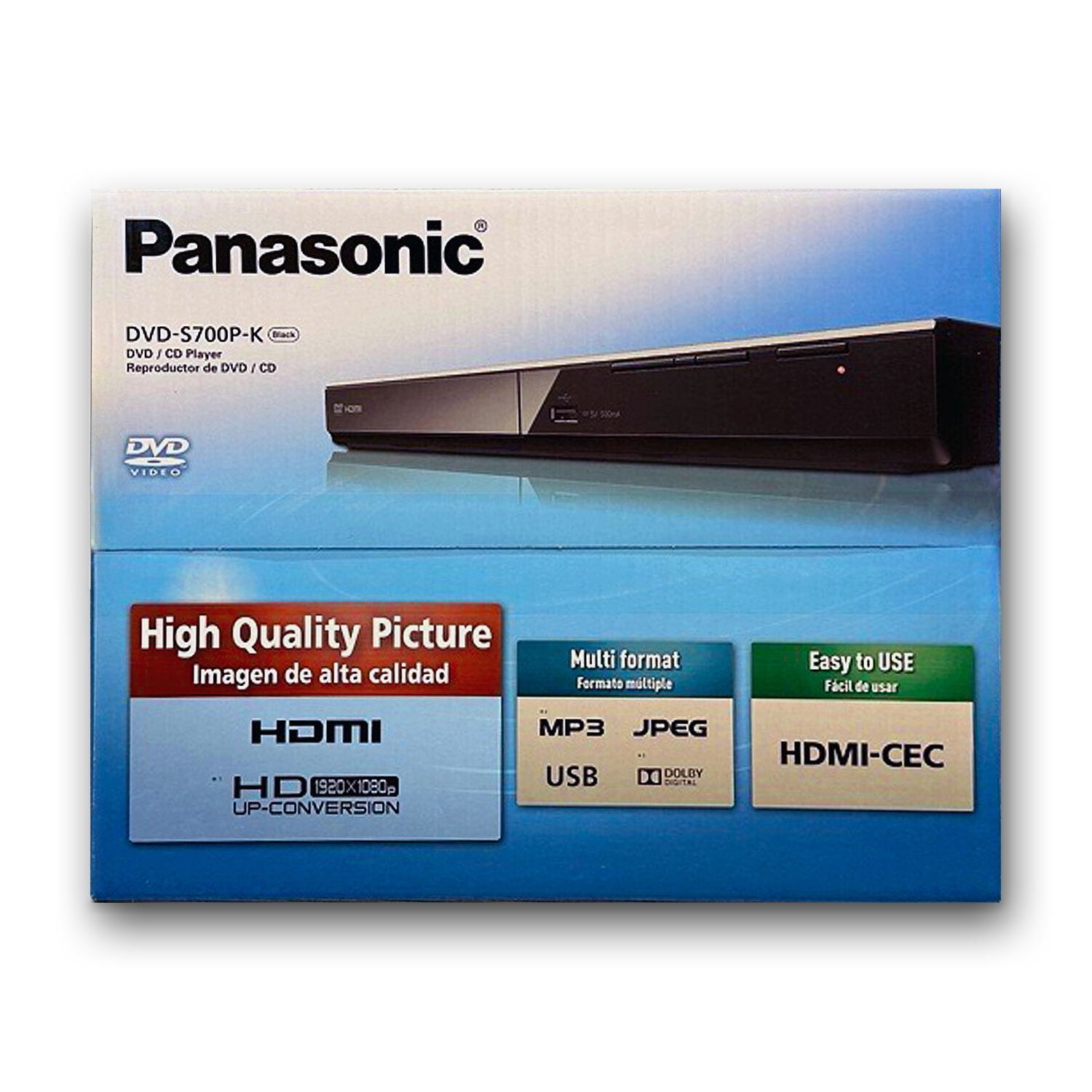 Panasonic DVD-S700 DVD Player with 1080p Progressive Scan and USB Playback (Black, 1 Pack) cjjfz - Image 2