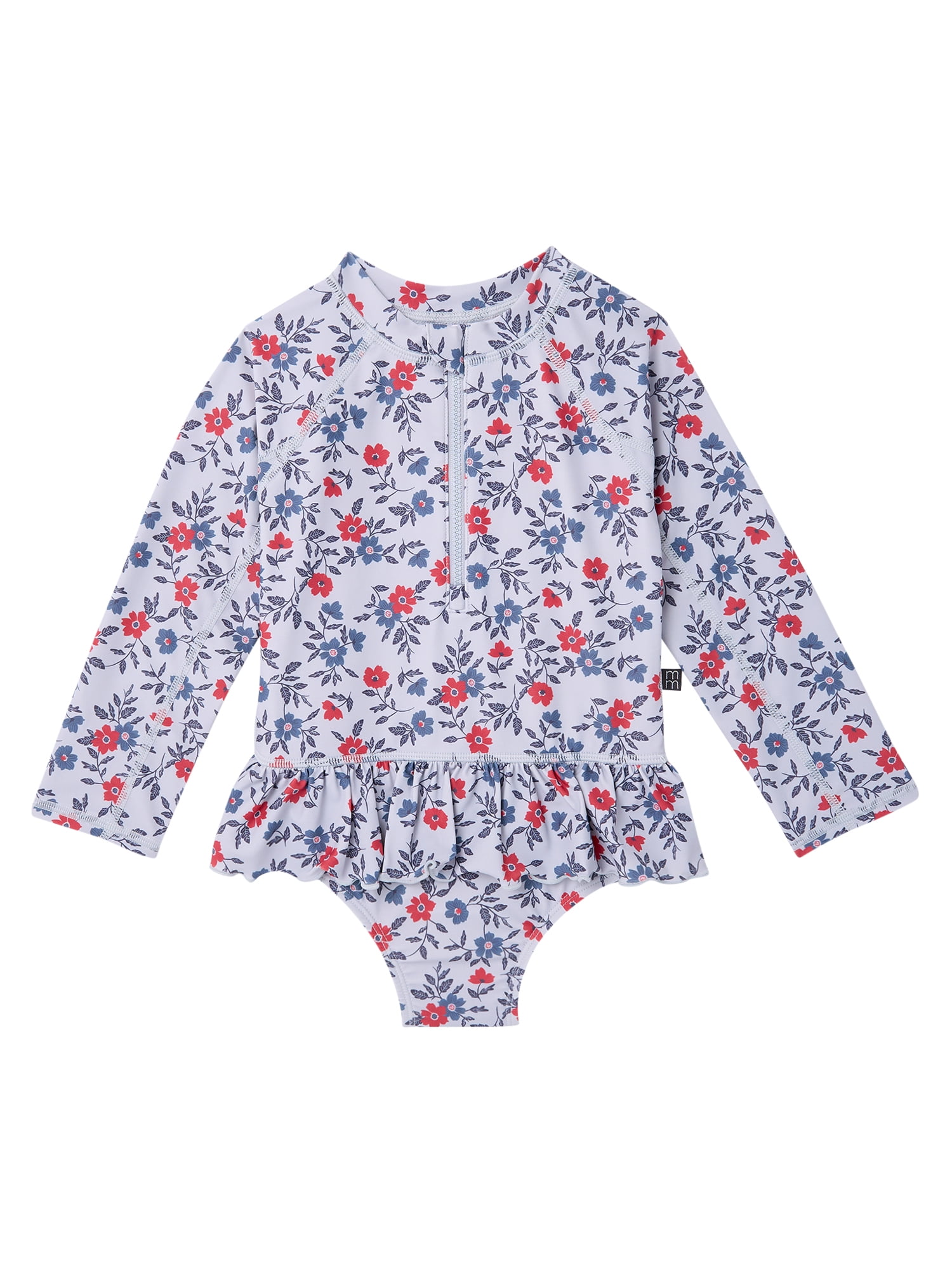 Modern Moments by Gerber Baby and Toddler Girl Rashguard with Ruffles (Pink, 3M) 72yos