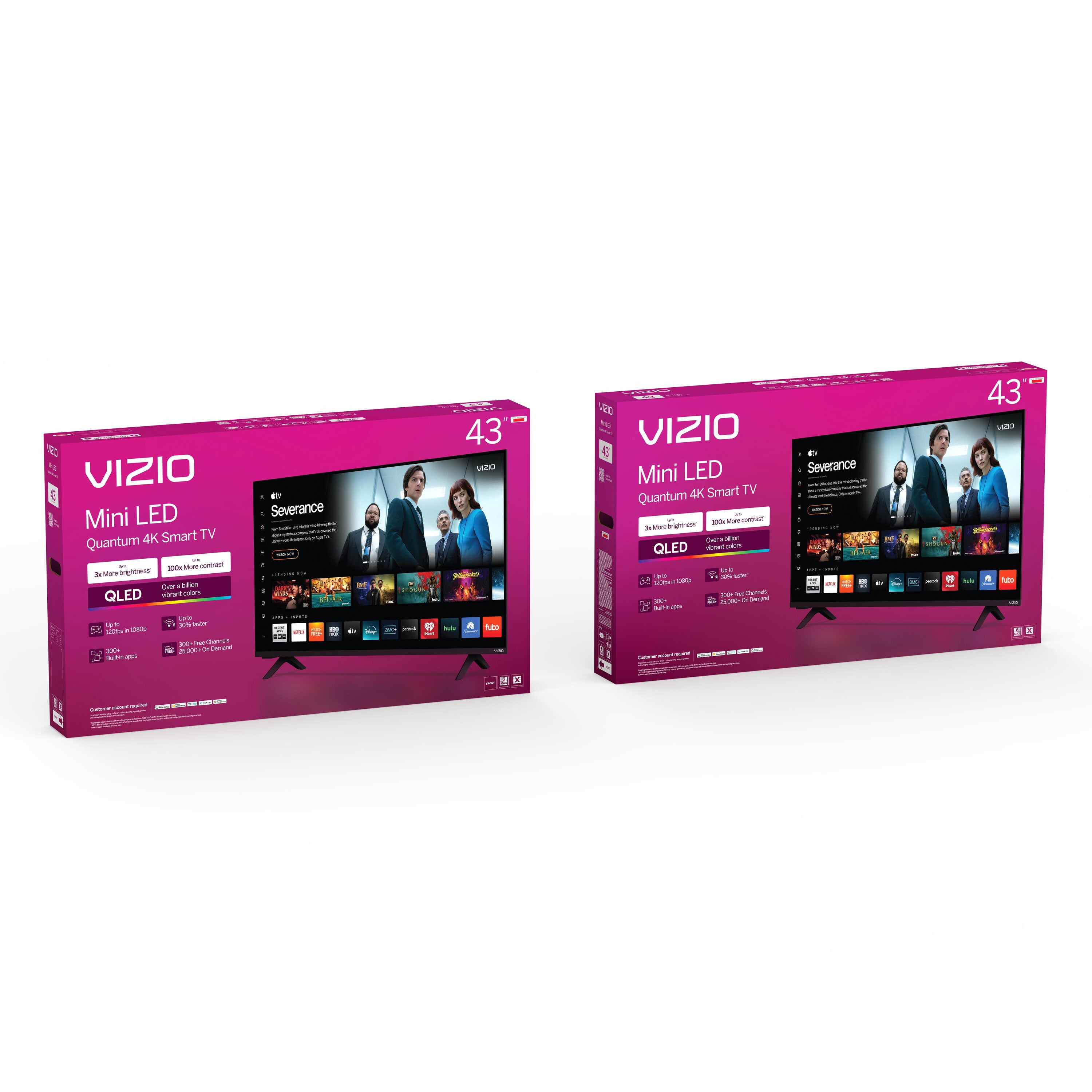 VIZIO 43 in Mini LED Quantum 4K QLED HDR Smart TV (Black, 43 in) te96x