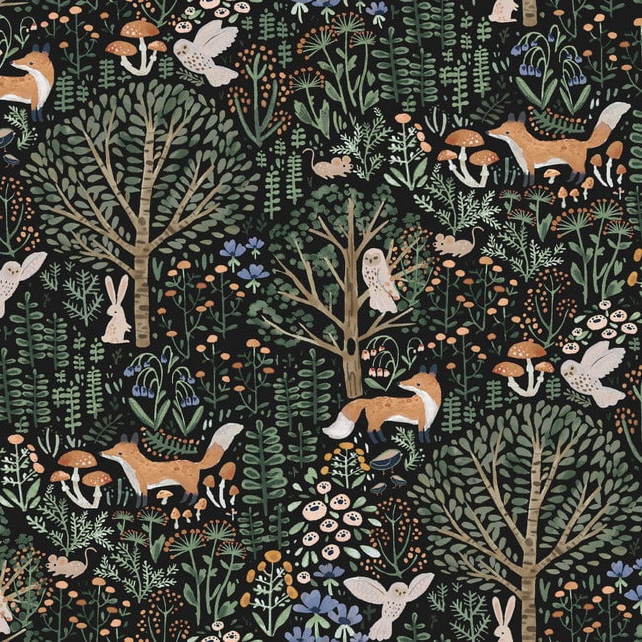 RoomMates Clara Jean Folklore Forest Peel & Stick Wallpaper (Brown, 17 in x 16.5 ft) qyeto