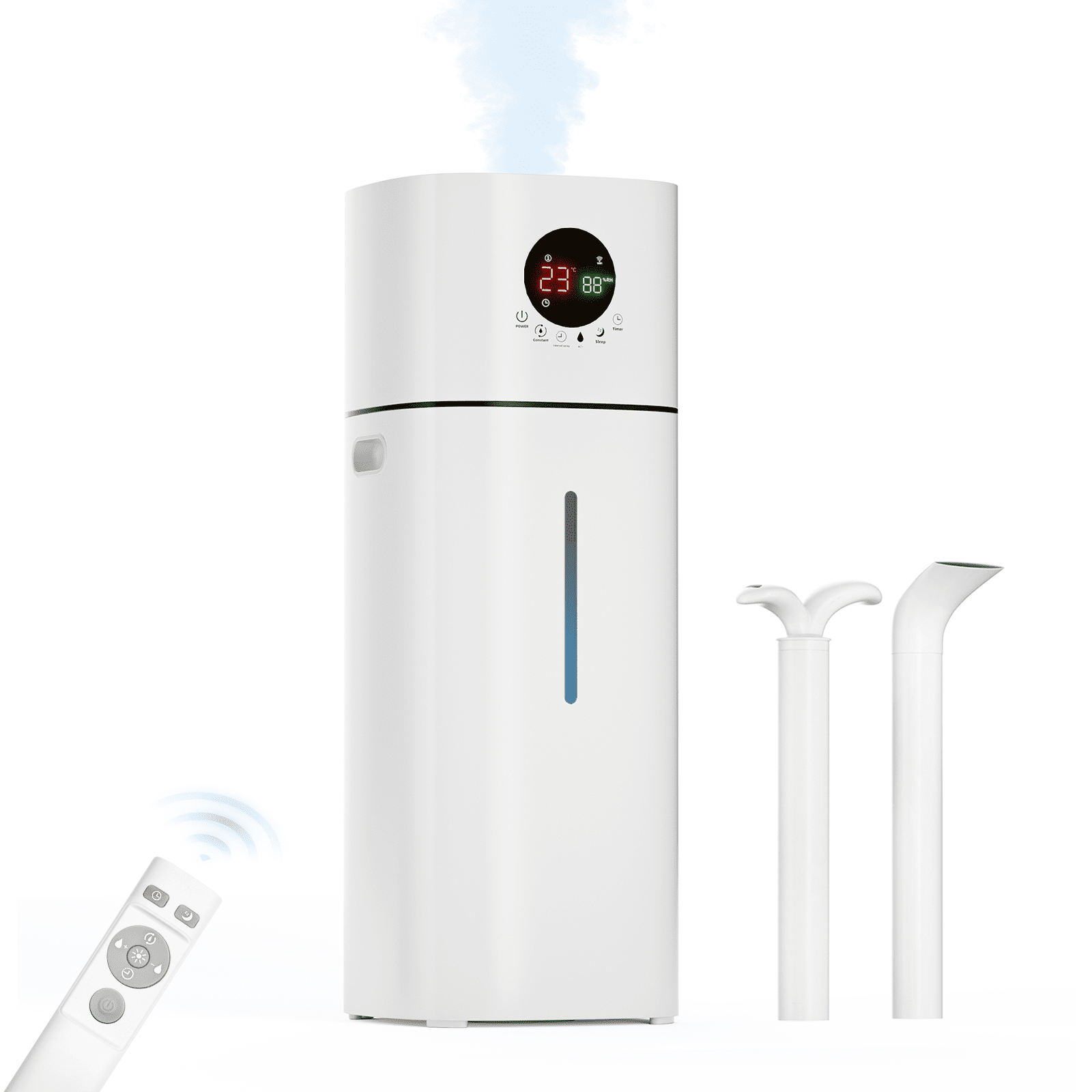 Rocyis Ultrasonic Tower Humidifier for Large Rooms, Whole House Air Moisturizer with Smart Humidity Control (White, 4.2 gal) 0m303