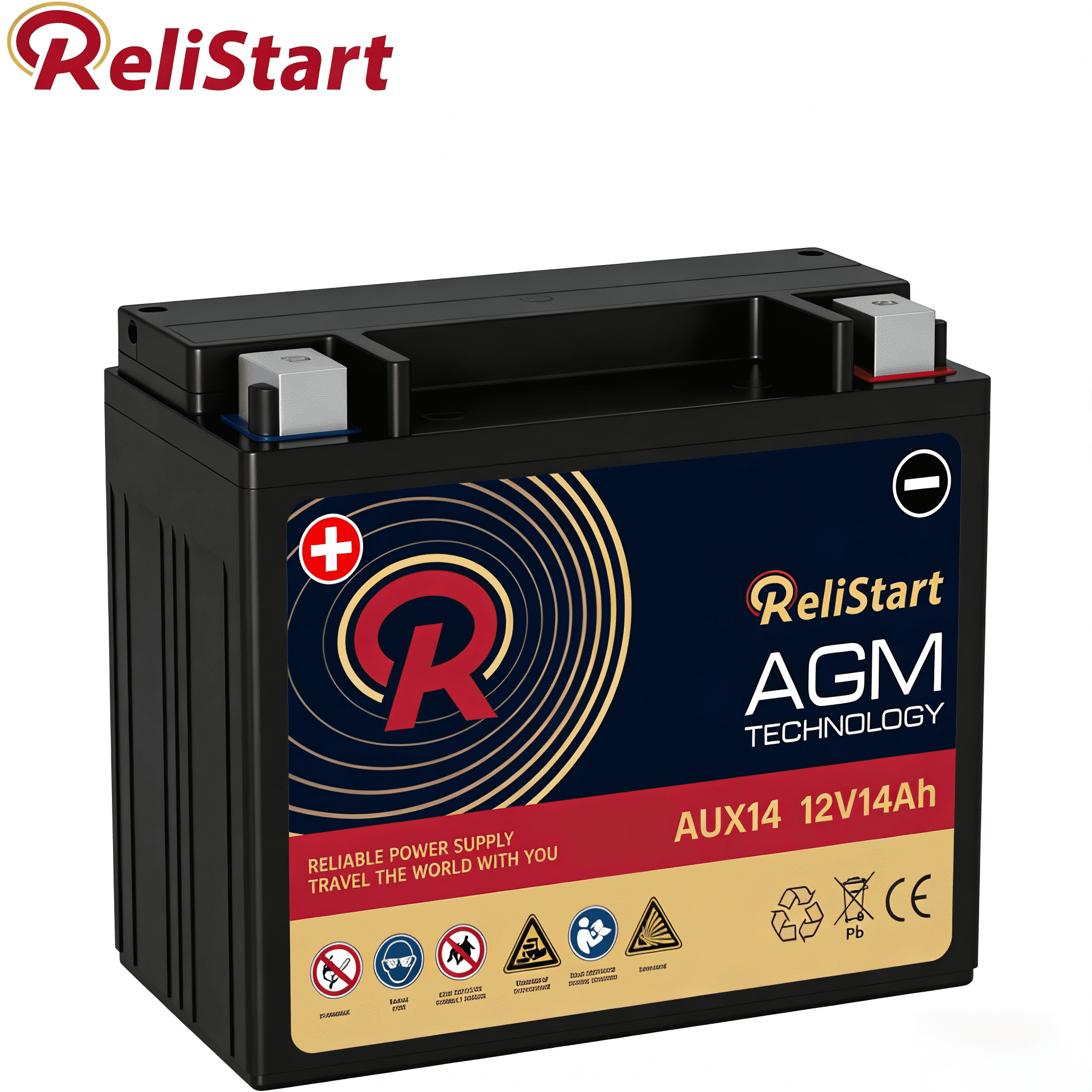 GrnOas.E AGM Car Battery 12V 80Ah 800CCA BCI Group 94R H7 Deep Cycle Start-Stop (12.4 in x 6.88 in x 7.48 in) dkv7s
