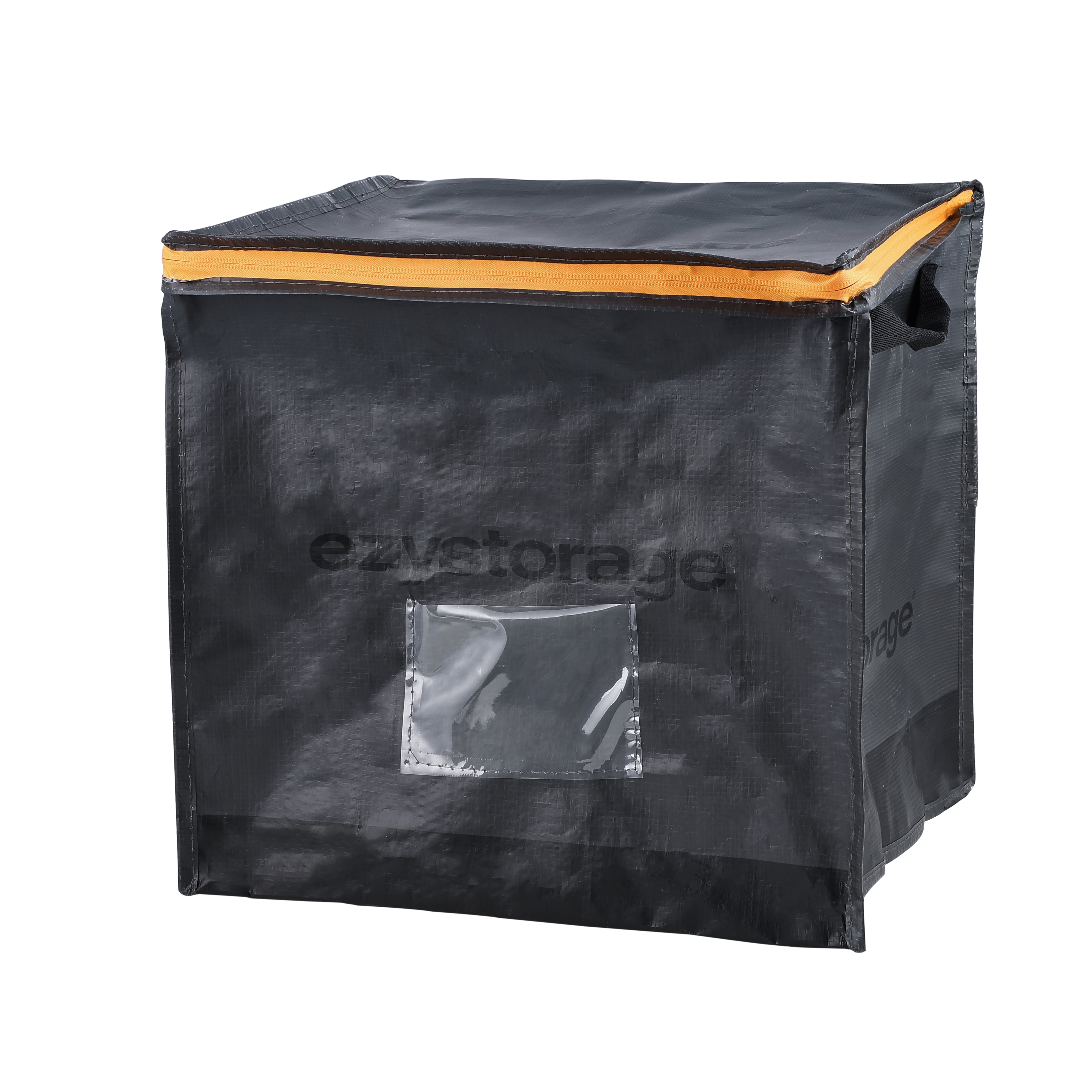 Ezy Storage Heavy-Duty Collapsible Utility Storage Bag with Reinforced Handles (Black, 12.4 Gallon) ex7zc