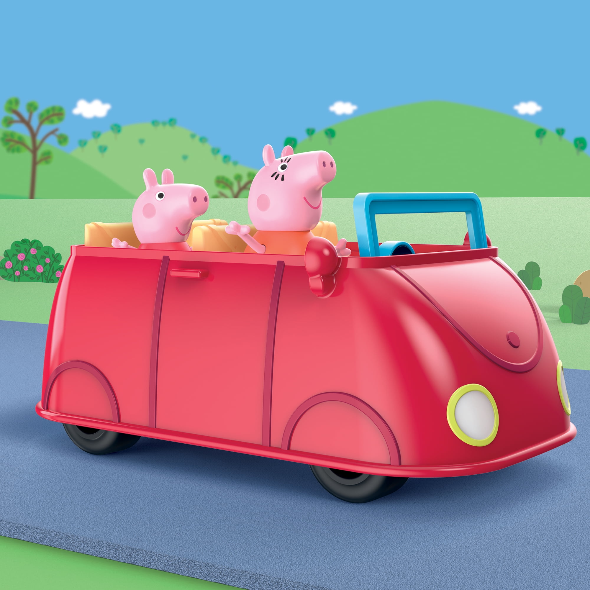 Peppa Pig Peppa’s Adventures Family Red Car Preschool Play Vehicle (Red, 1 Set) mmz95