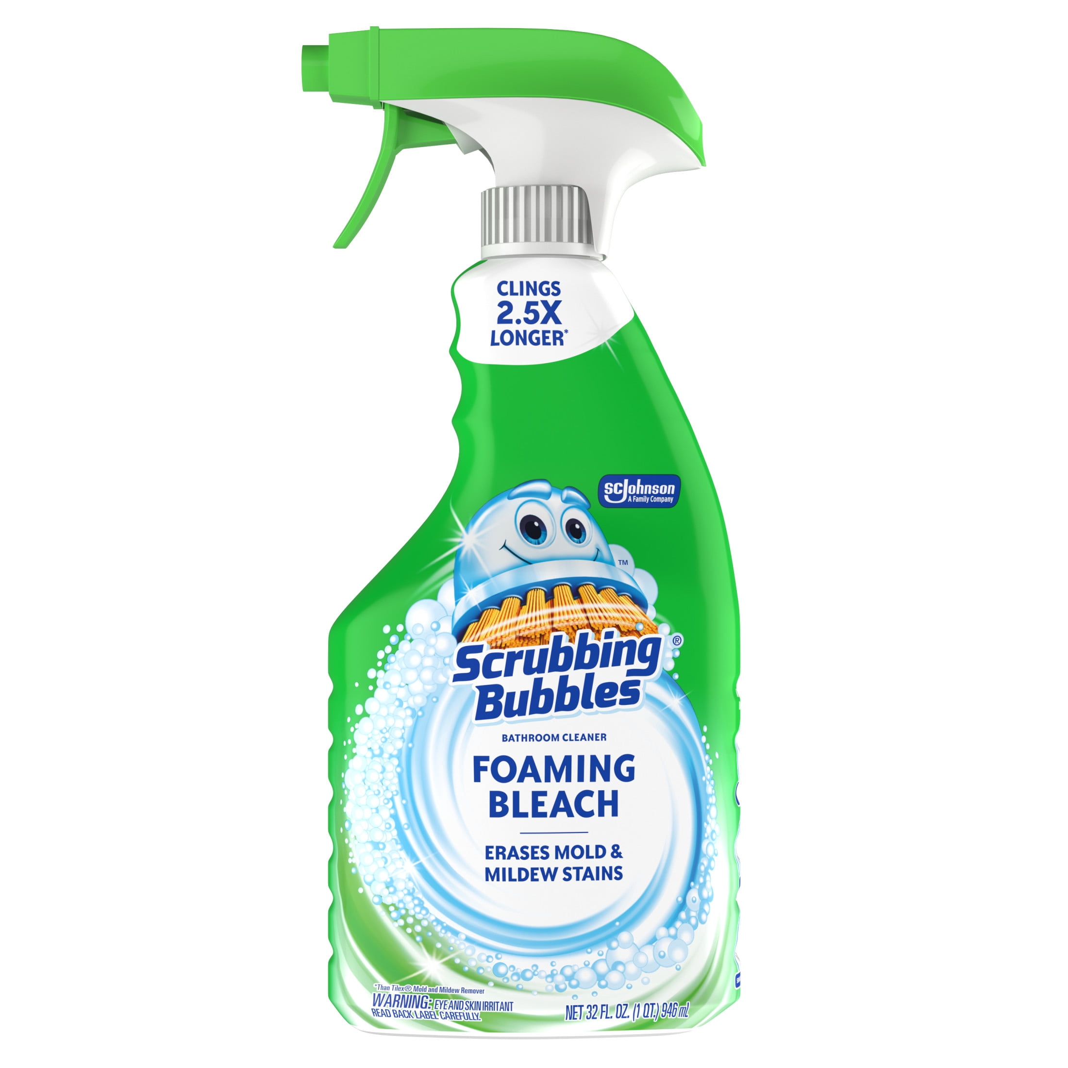Scrubbing Bubbles Foaming Bleach Bathroom Cleaner, Deep Cleaning Power for Tile and Grout (Fresh Scent, 32 oz) ea3qs