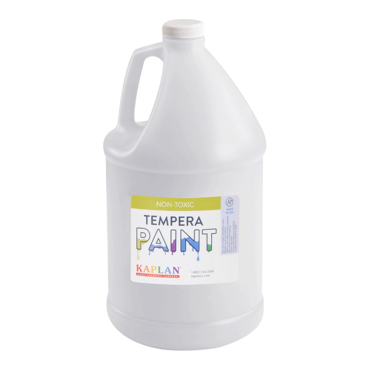 Kaplan Early Learning Company Tempera Paint Set, Vibrant Assorted Colors (8 Gallons) 76ves
