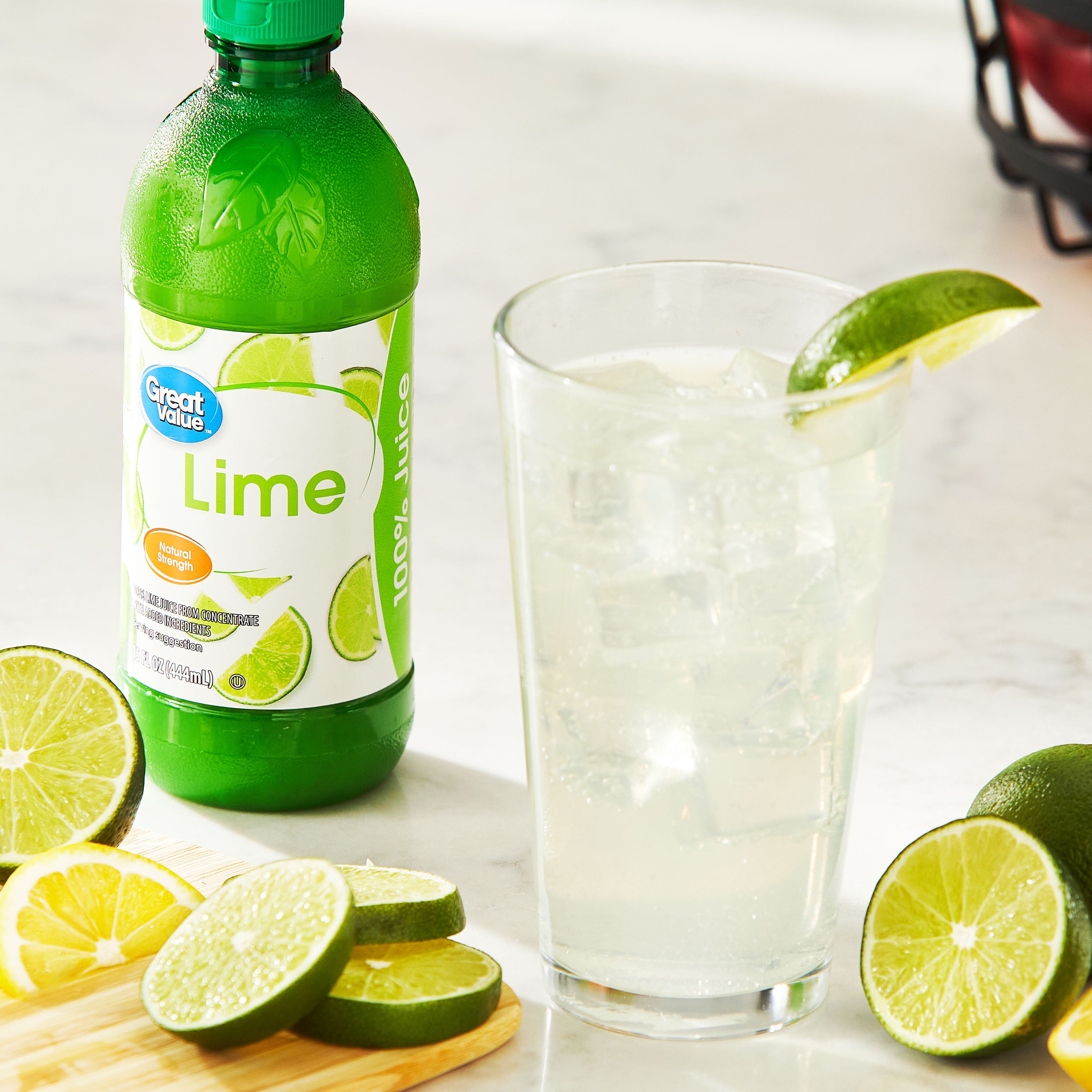 Great Value Lime Juice 100% Pure Natural Citrus Flavor (15 fl oz) yu4mr