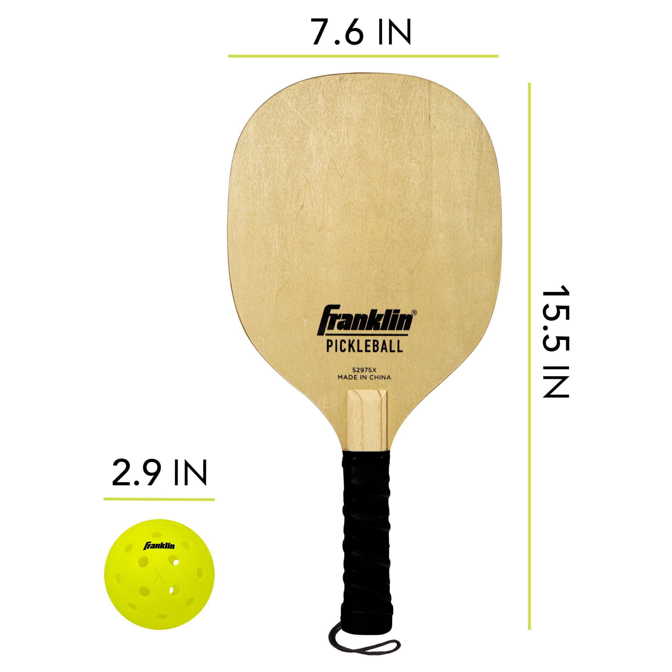 Franklin Sports Pickleball Net Set with 4 Paddles and 4 Balls (White, 22 ft) 64wj2
