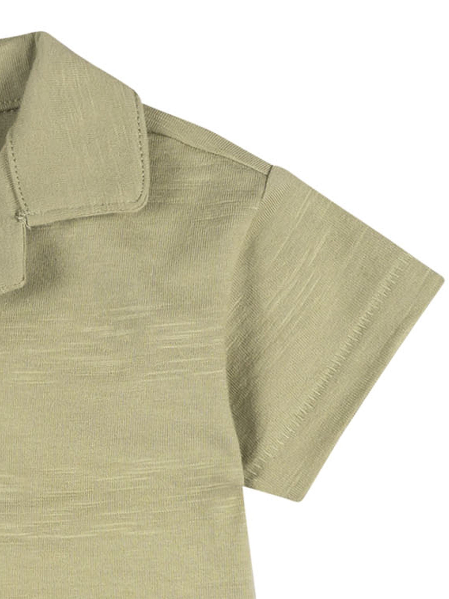 Modern Moments by Gerber Baby Boy Organic Cotton Johnny Collar Top (0-24 Months) 4uzl6
