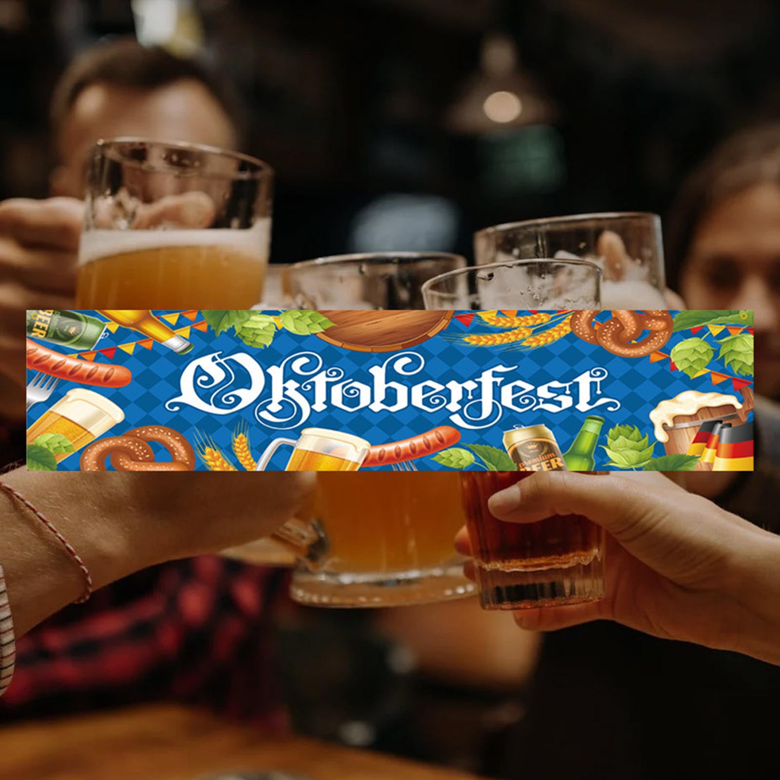 CIYISON Oktoberfest Party Banner Hanging Flag Backdrop Decoration (Multicolor, 1 Pack) ofnv7