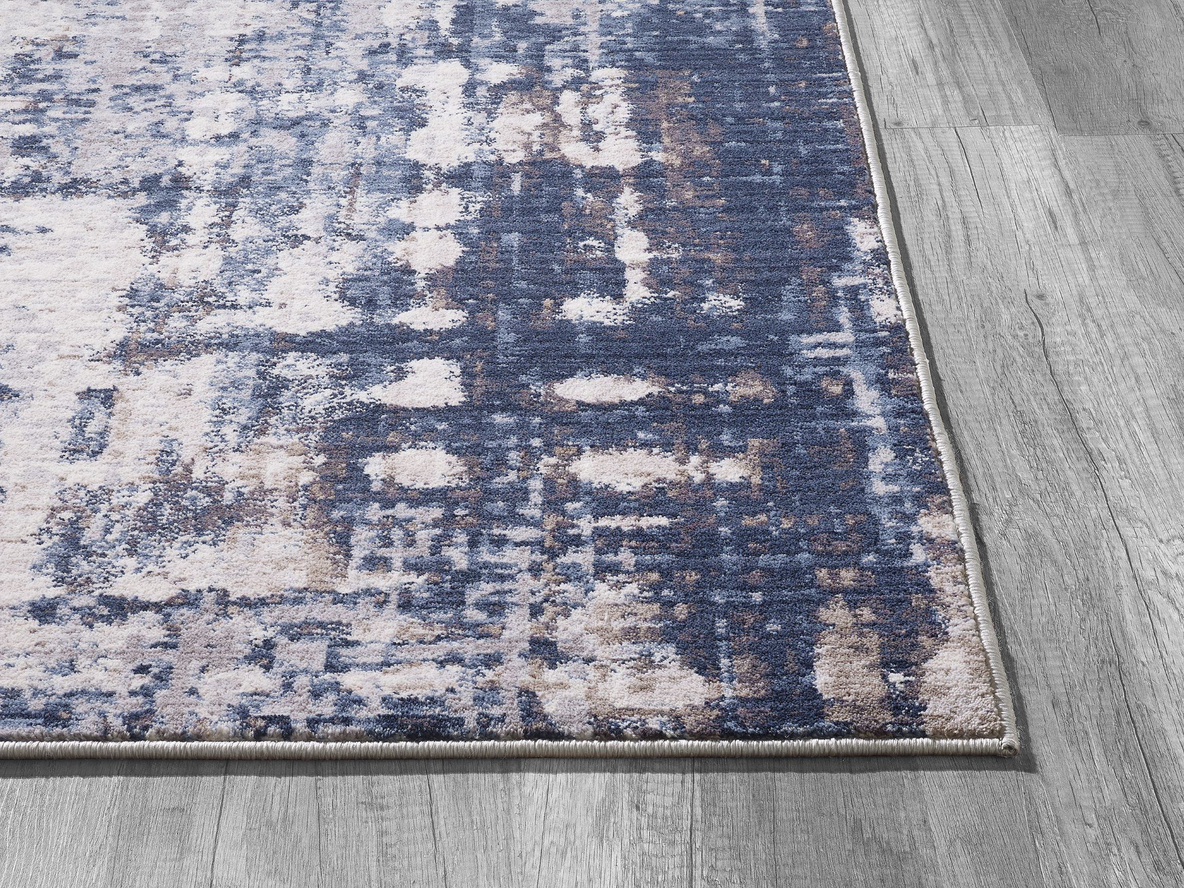 Better Homes & Gardens Abstract Indoor Accent Rug, Soft Microfiber Floor Decor (Grey, 20 in x 60 in) bwksl