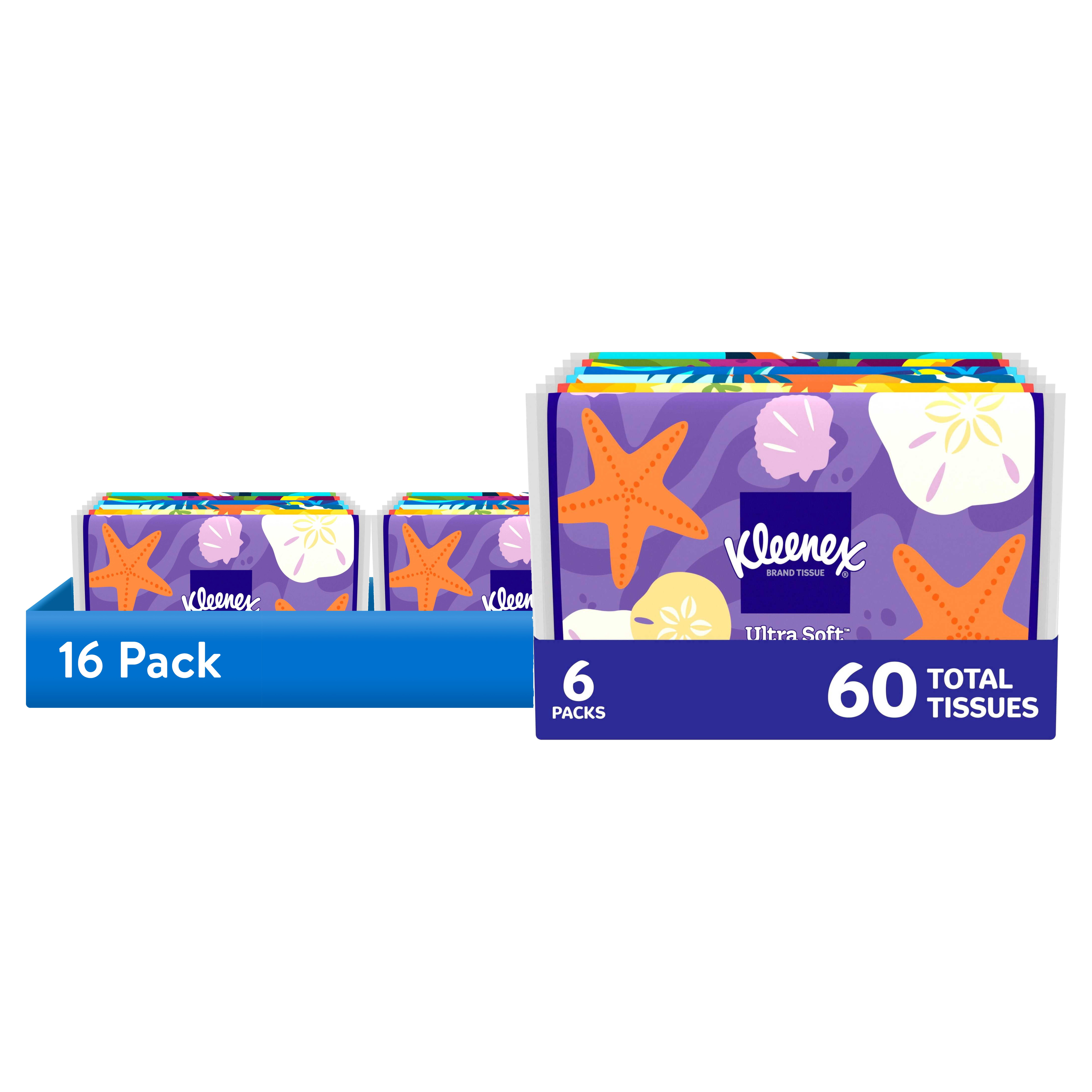 Kleenex Slim Wallet Facial Tissues, 3-Ply Soft and Durable Travel Packs (White, 60 Tissues Total) fxtso