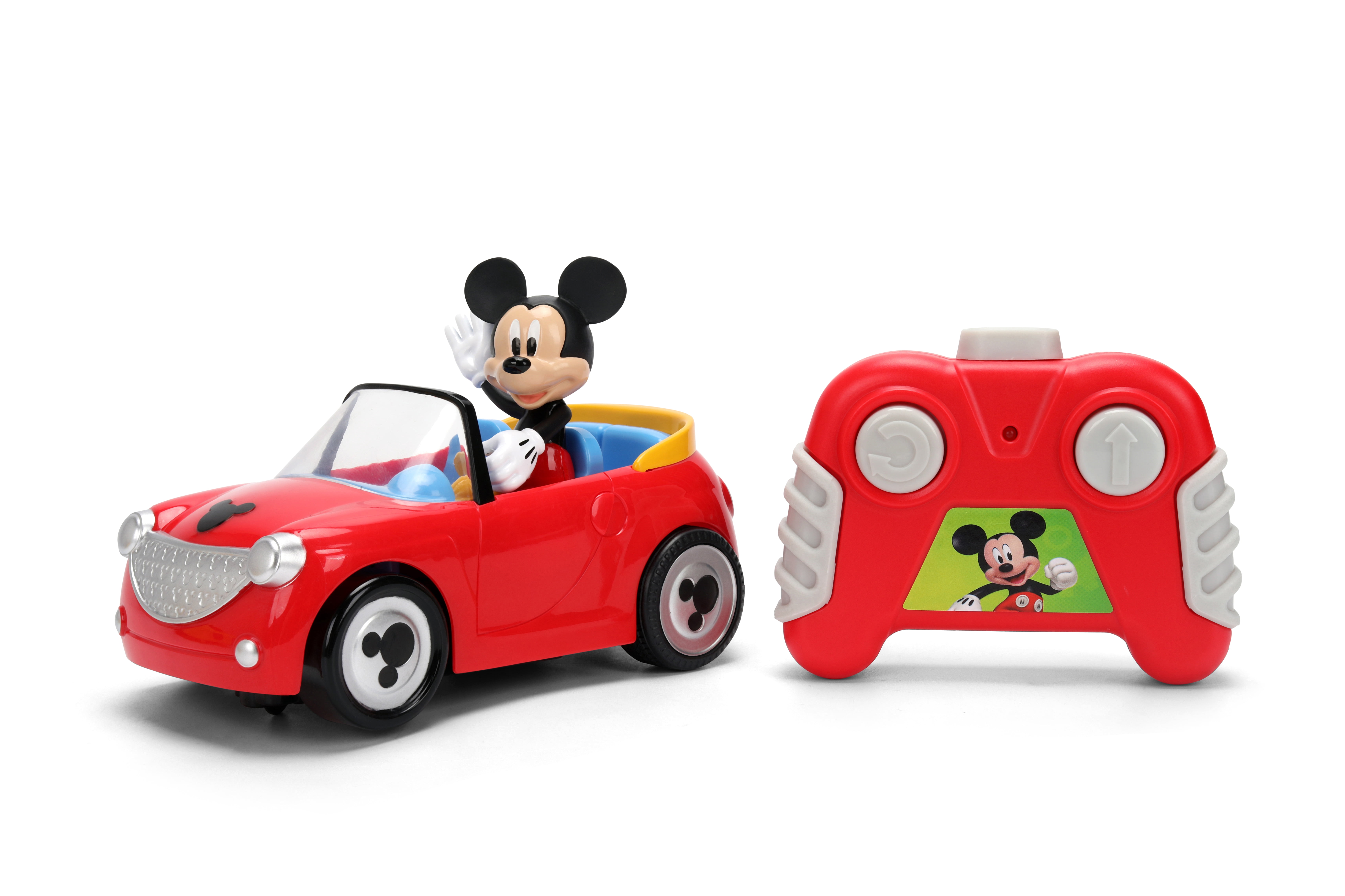 Disney Mickey Mouse Roadster RC Car Remote Control Vehicle (Red, 5.5 in) 2dgst