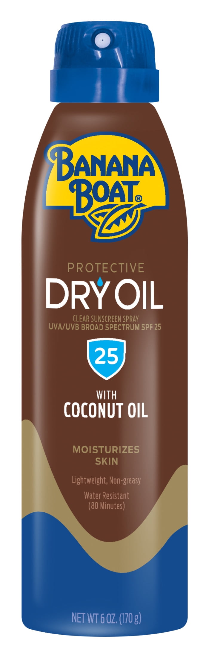 Banana Boat Protective Dry Oil Sunscreen Spray SPF 25 (Clear, 6 oz) rfeqp