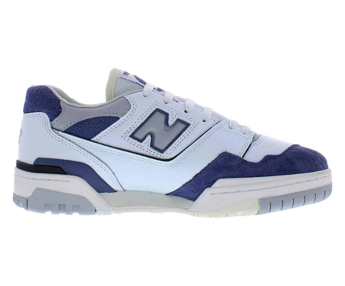 New Balance 550 Men's Retro Basketball Sneakers (White/Blue, 8.5 US) 4vh7b