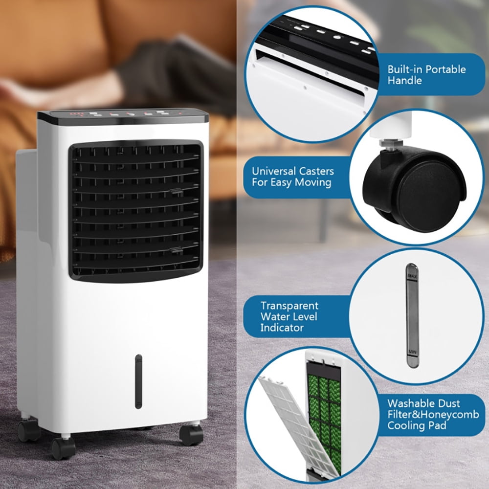 Topcobe 3-in-1 Portable Evaporative Air Cooler with Remote Control (White, 1 Unit) etvo4