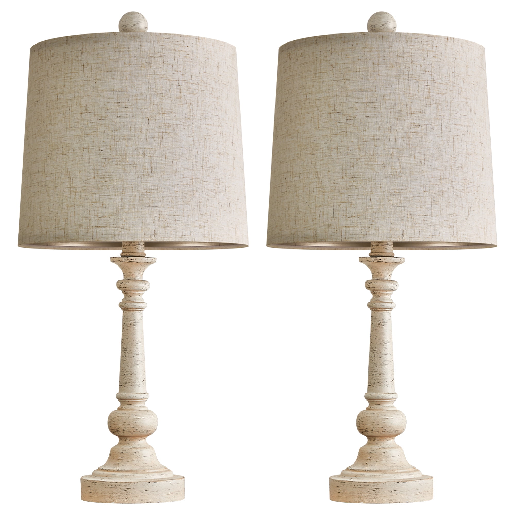 Oneach Retro Farmhouse Table Lamp Set (2-Pack, 20.25 in) y1pte