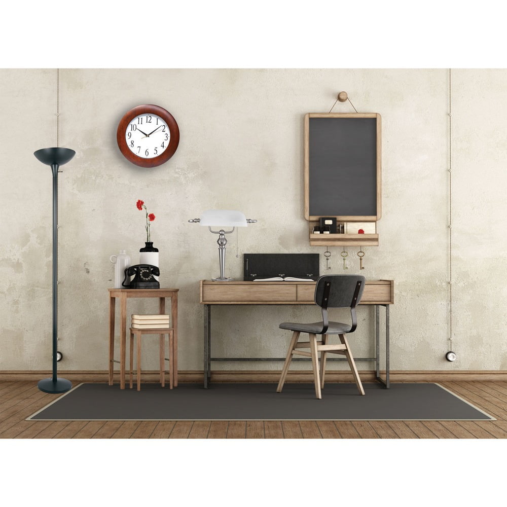 Alera Torchier Floor Lamp, Metal Standing Light for Living Room and Office (Matte Black, 72 in) 5tsqo