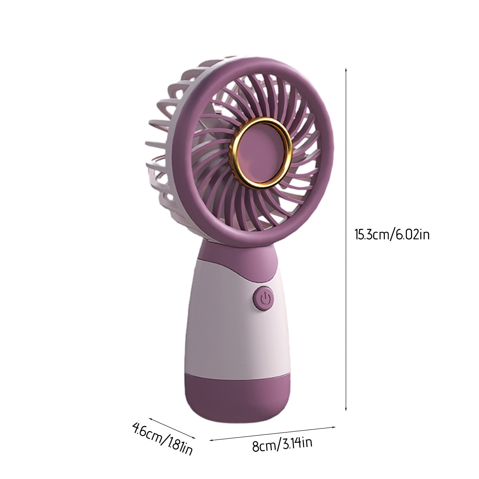 Fnochy Handheld Portable Mini Fan USB Rechargeable Desktop Cooling Fan (Gray, 6.0 in) 5miz3