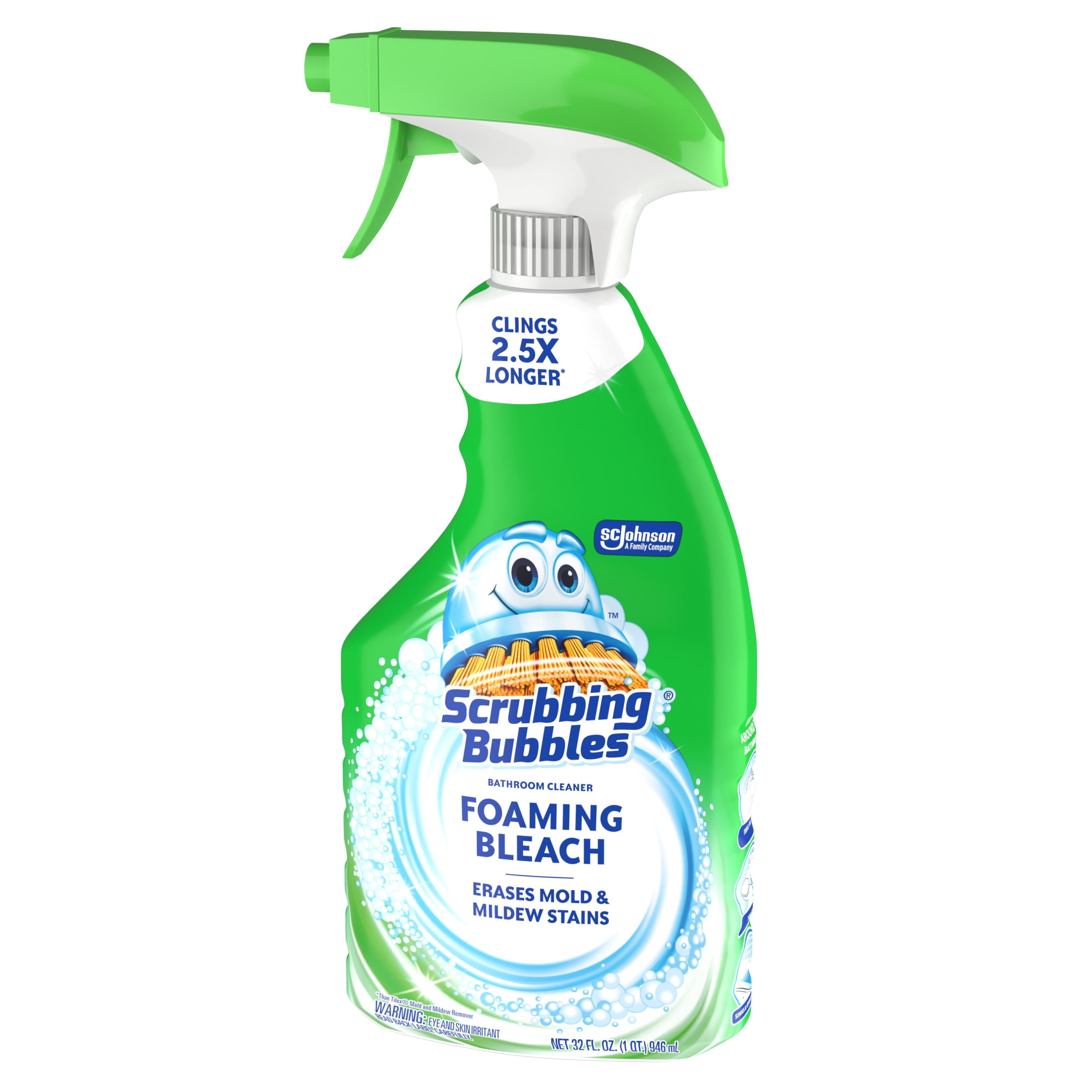Scrubbing Bubbles Foaming Bleach Bathroom Cleaner, Deep Cleaning Power for Tile and Grout (Fresh Scent, 32 oz) ea3qs