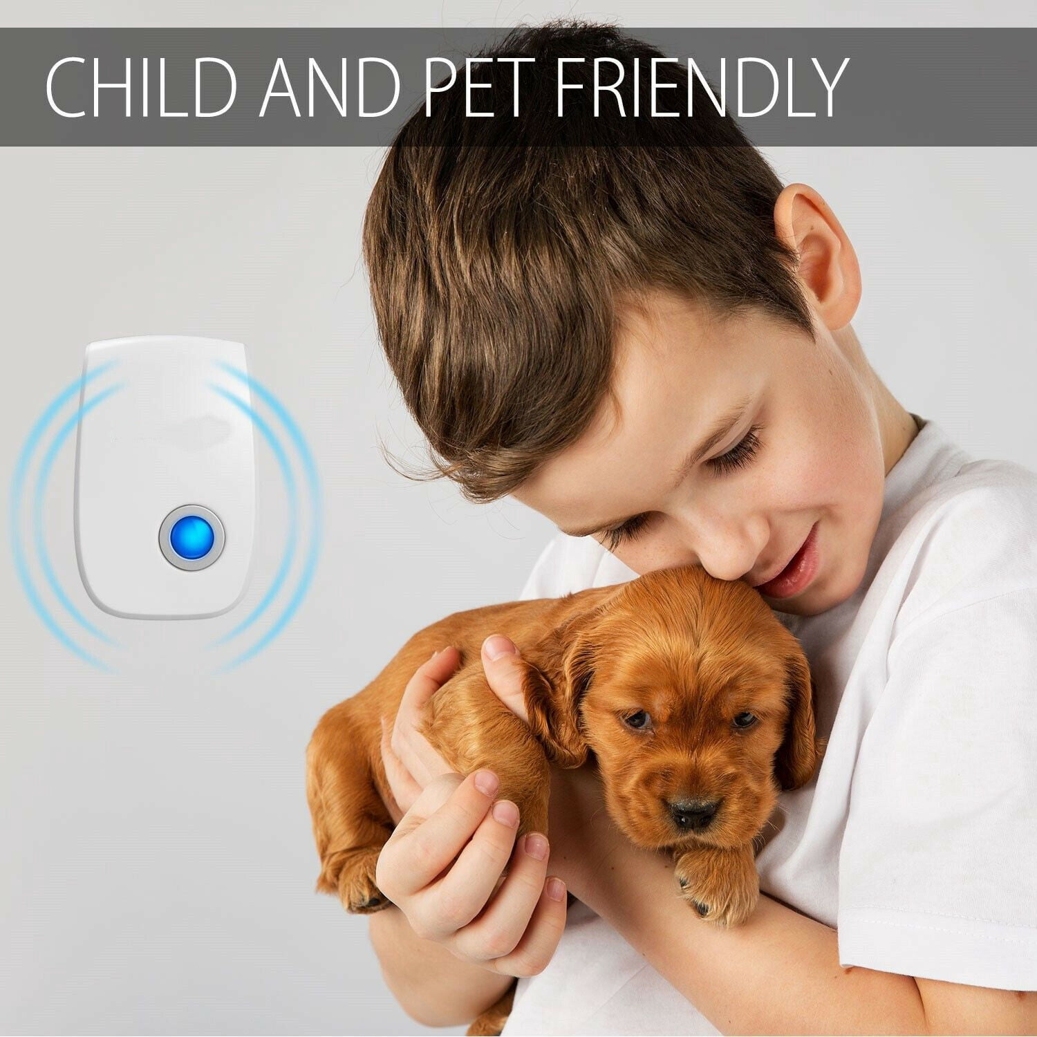 CURUK Ultrasonic Pest Repellent Device, Silent Electronic Rodent Control (White, 4 Pack) k0x24