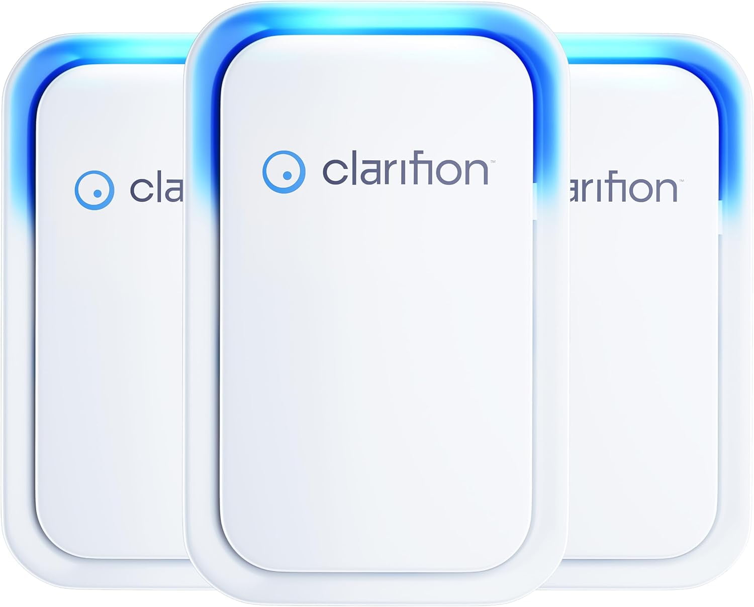 Clarifion Negative Ion Air Purifier for Home, Quiet Odor and Smoke Eliminator (White, 3 Pack) 97oyj