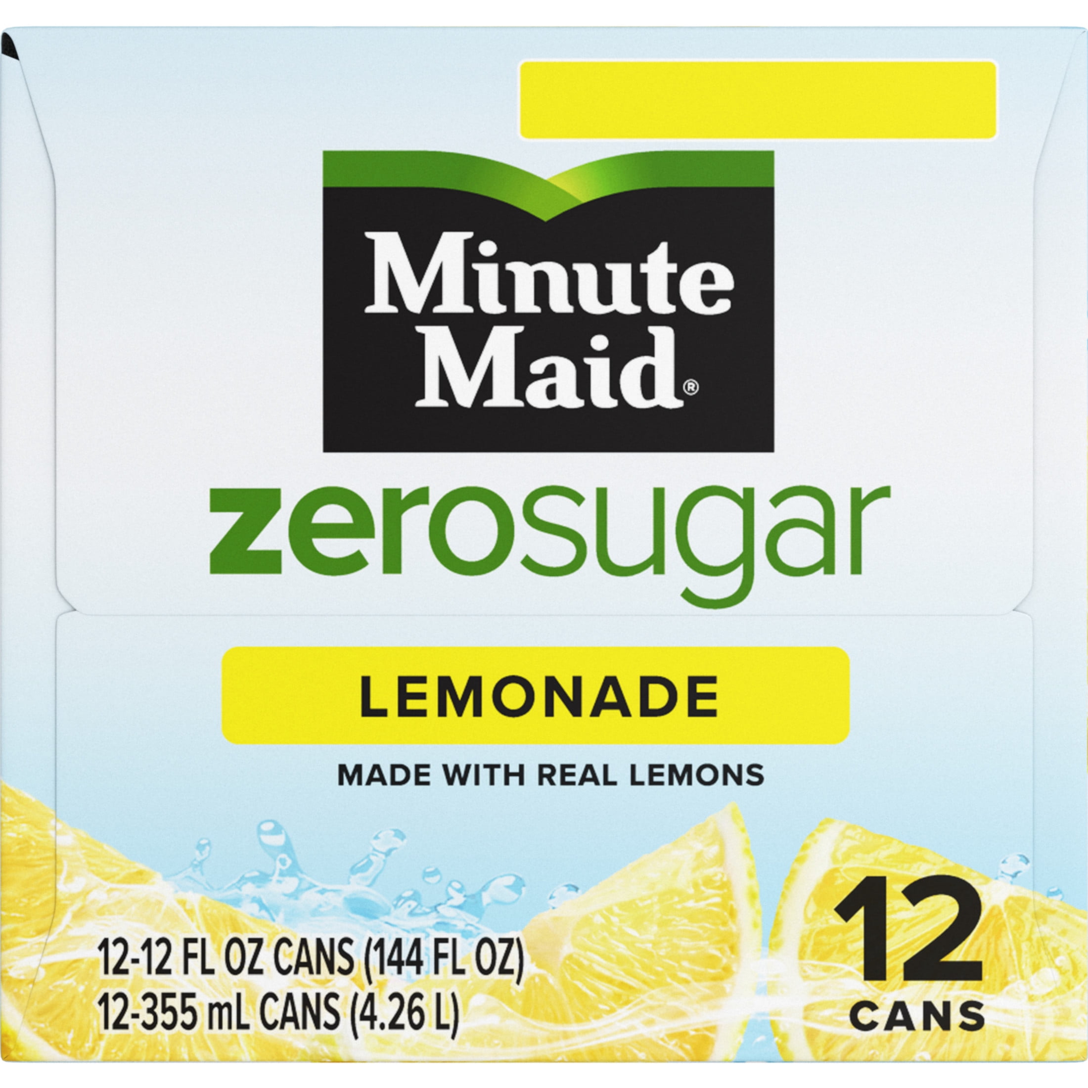 Minute Maid Zero Sugar Lemonade Refreshing Fruit Drink (12 fl oz, 12 Pack) hh0rk