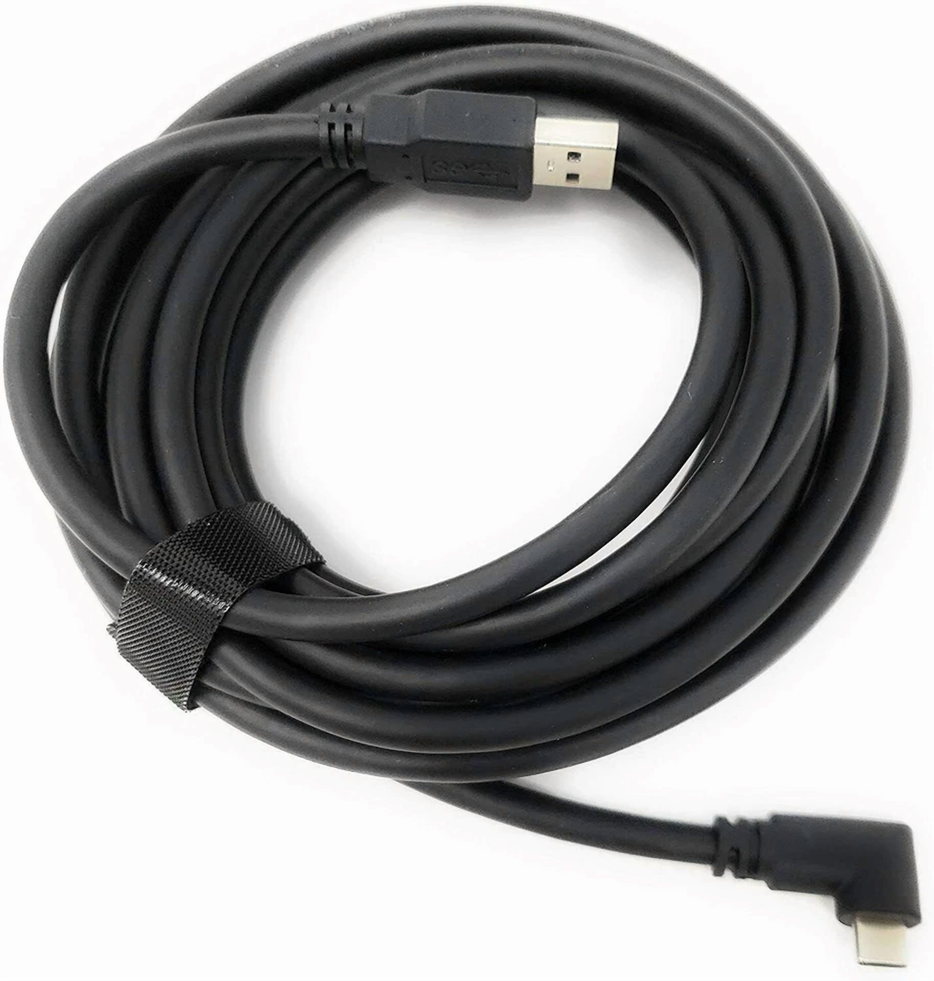 Rhea USB-C to USB-A Link Cable for Oculus Quest 2, High-Speed Data Transfer and Charging Cord (Black, 14 ft) m4per