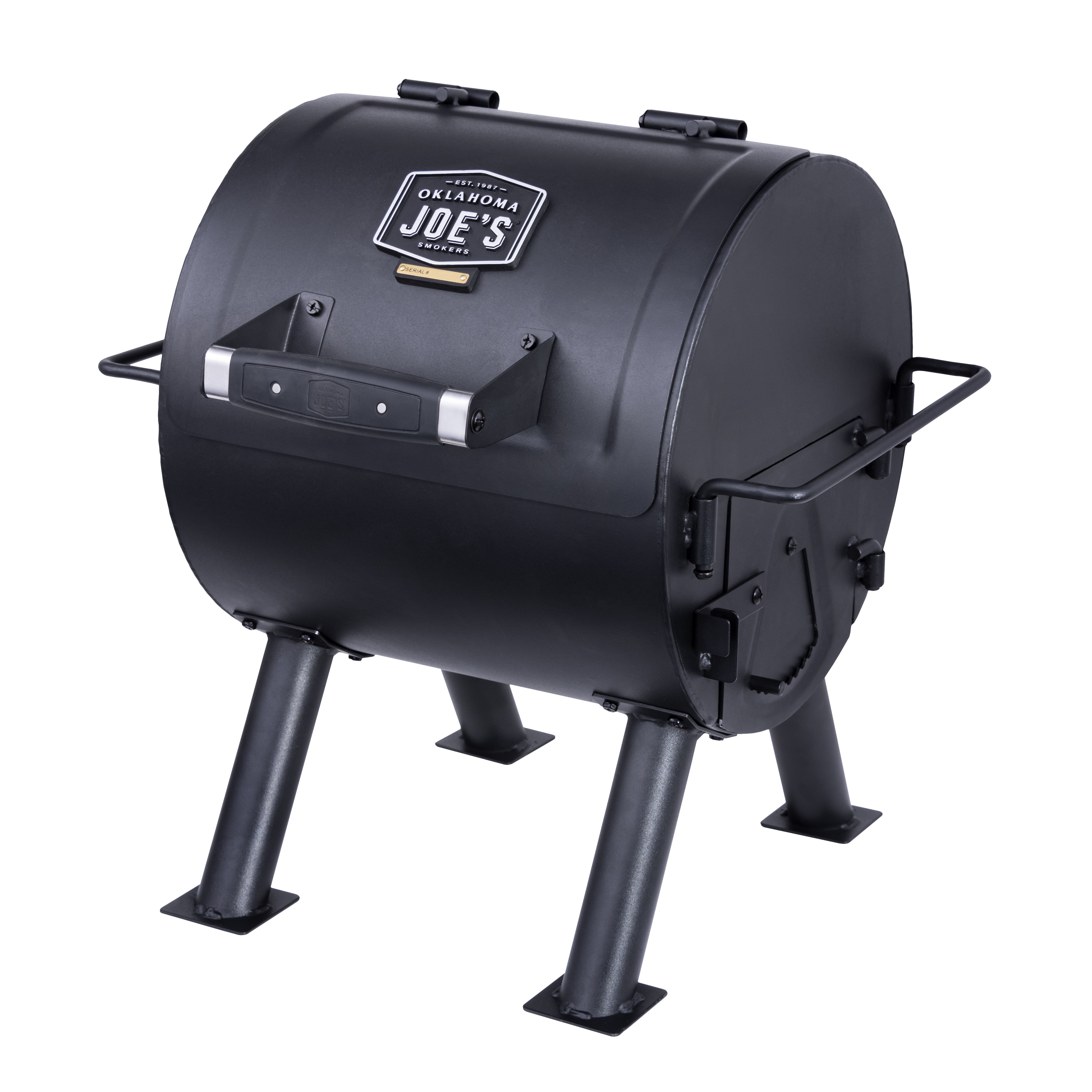 Oklahoma Joe’s Hitch Portable Charcoal Grill, Heavy-Duty Offset Smoker Attachment (Black, 220 sq in) jmzxh