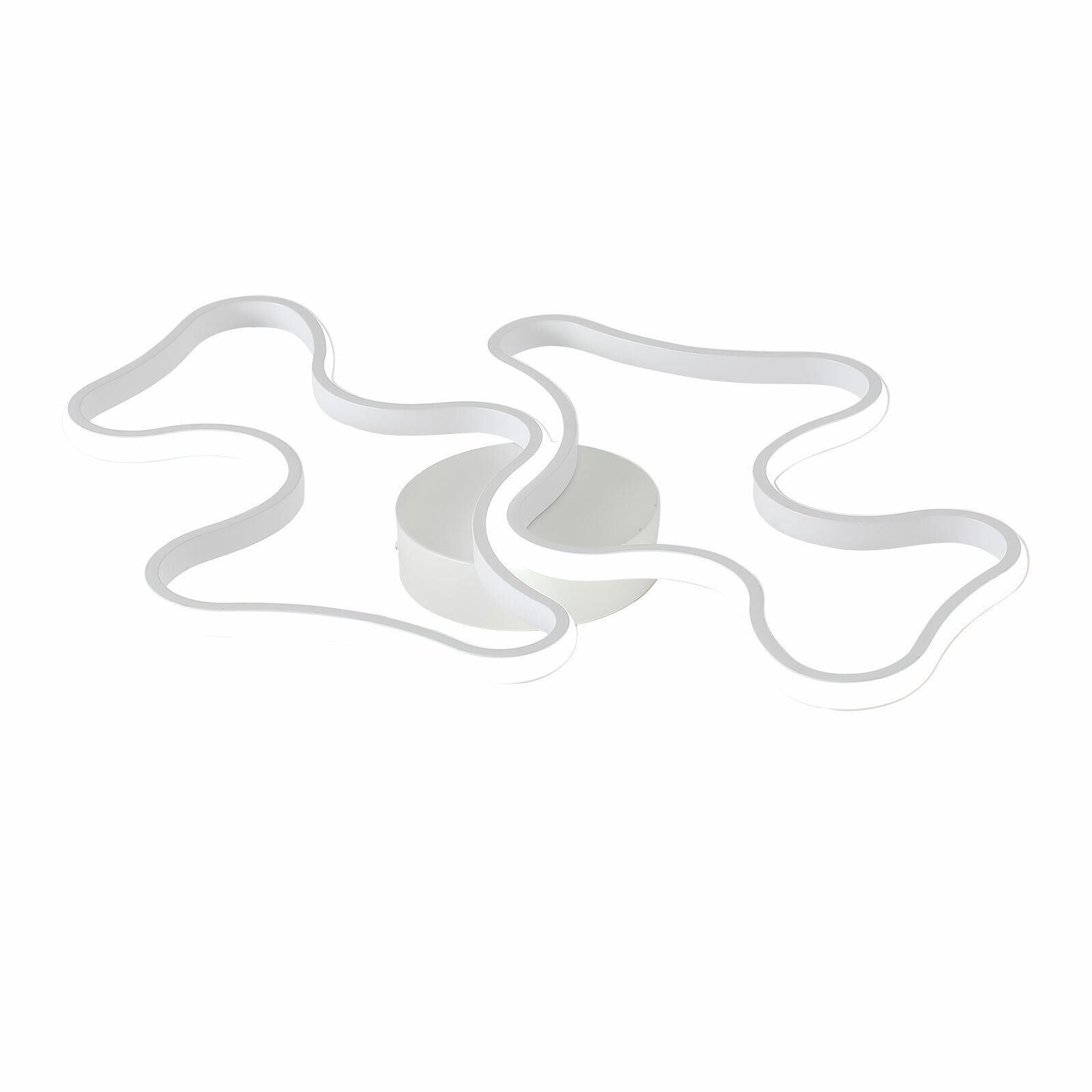 Modern Cloud LED Ceiling Light Fixture Flush Mount Chandelier (White, 22.83 in x 16.93 in x 2.36 in) 6rm61