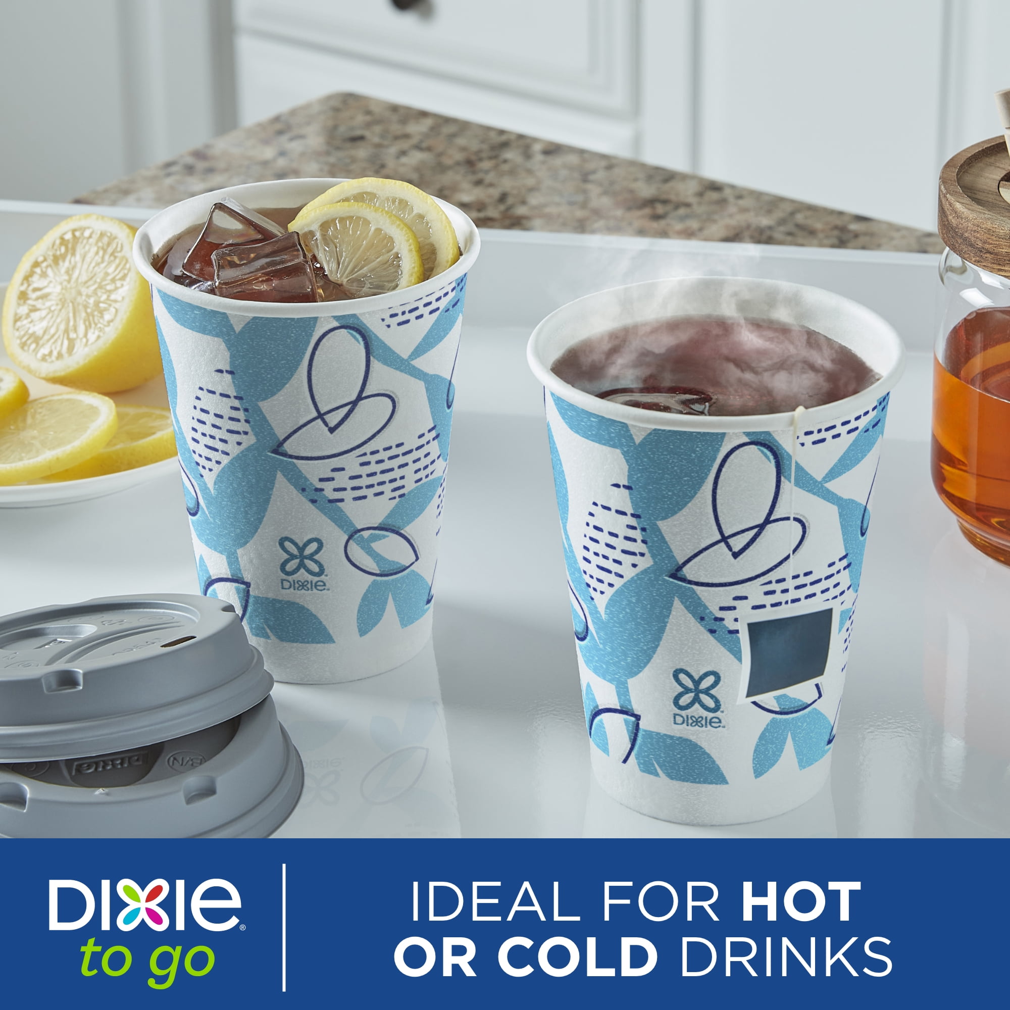 Dixie To Go Insulated Hot Cups with Lids, Leak-Resistant Disposable Coffee Cups (12 oz, 40 Count) dnkce