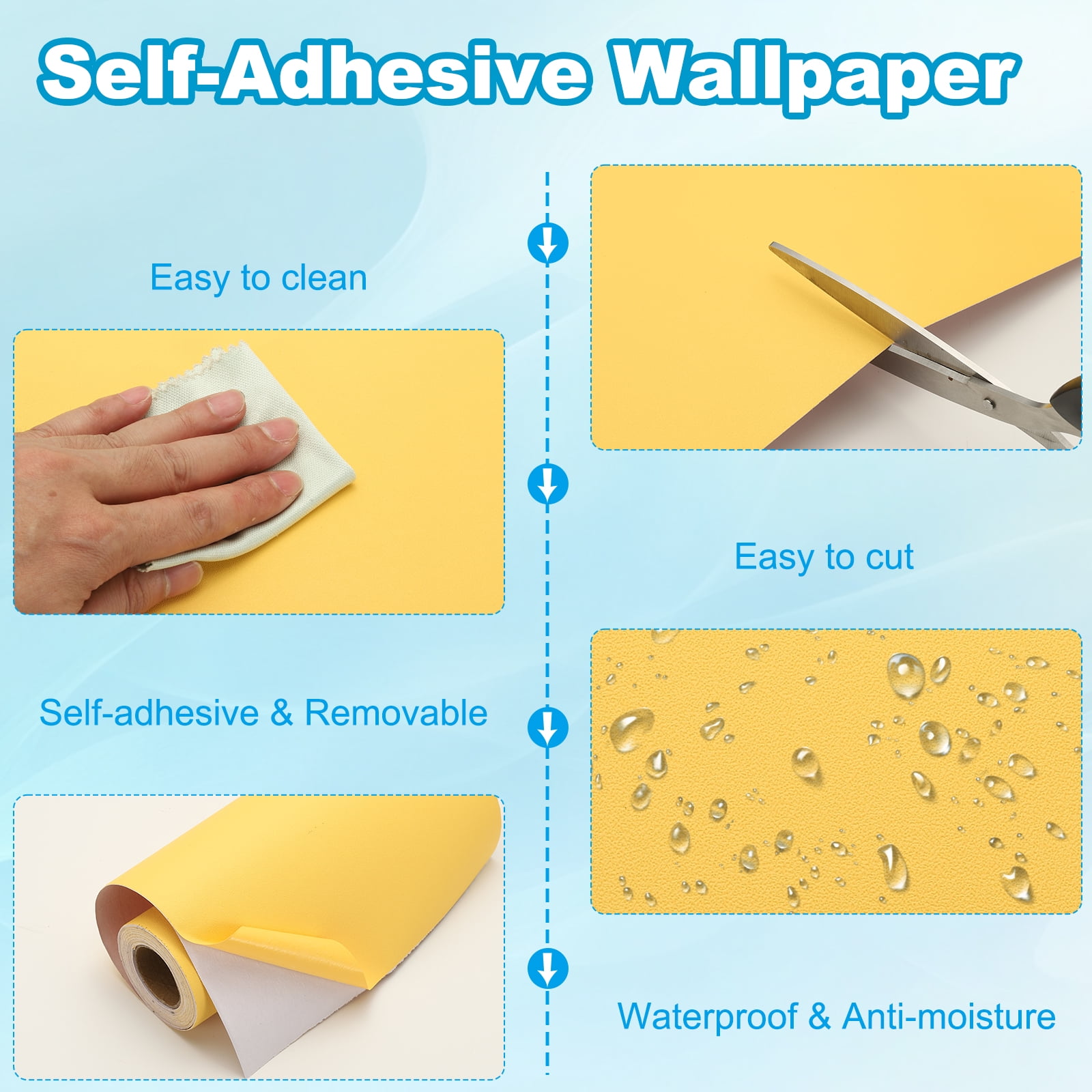 Uxcell Peel and Stick Wallpaper, Solid Color Vinyl Self-Adhesive Decorative Wall Covering (Purple, 393 in x 3.9 in) w2km0