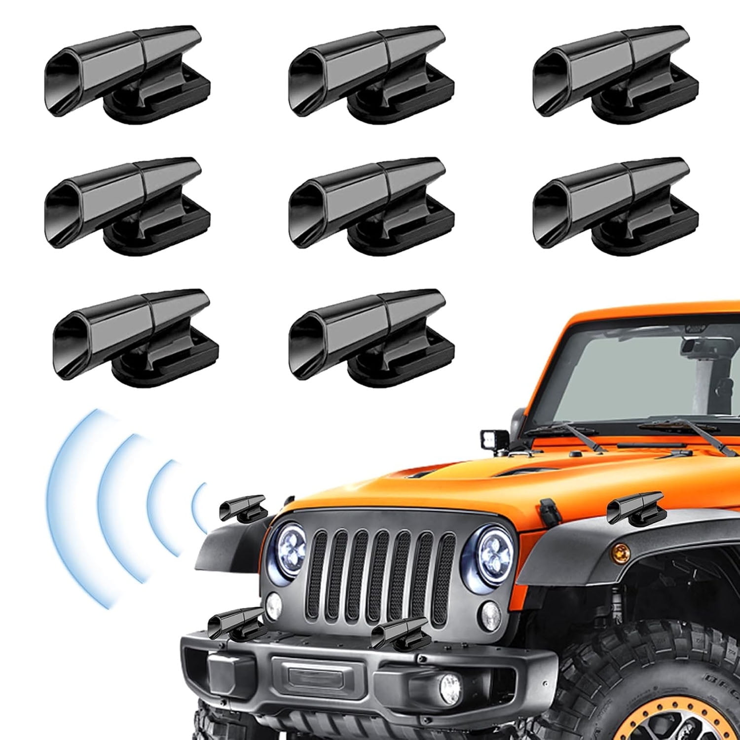 Peduu Deer Warning Whistles for Cars and Motorcycles (Black, 8 Pack) z8alb