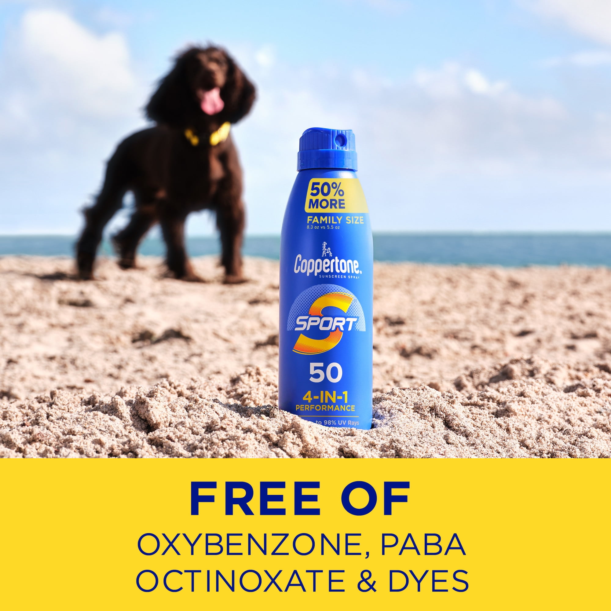 Coppertone Sport Sunscreen Spray, SPF 50 Broad Spectrum Protection (8.3 oz) ltpen