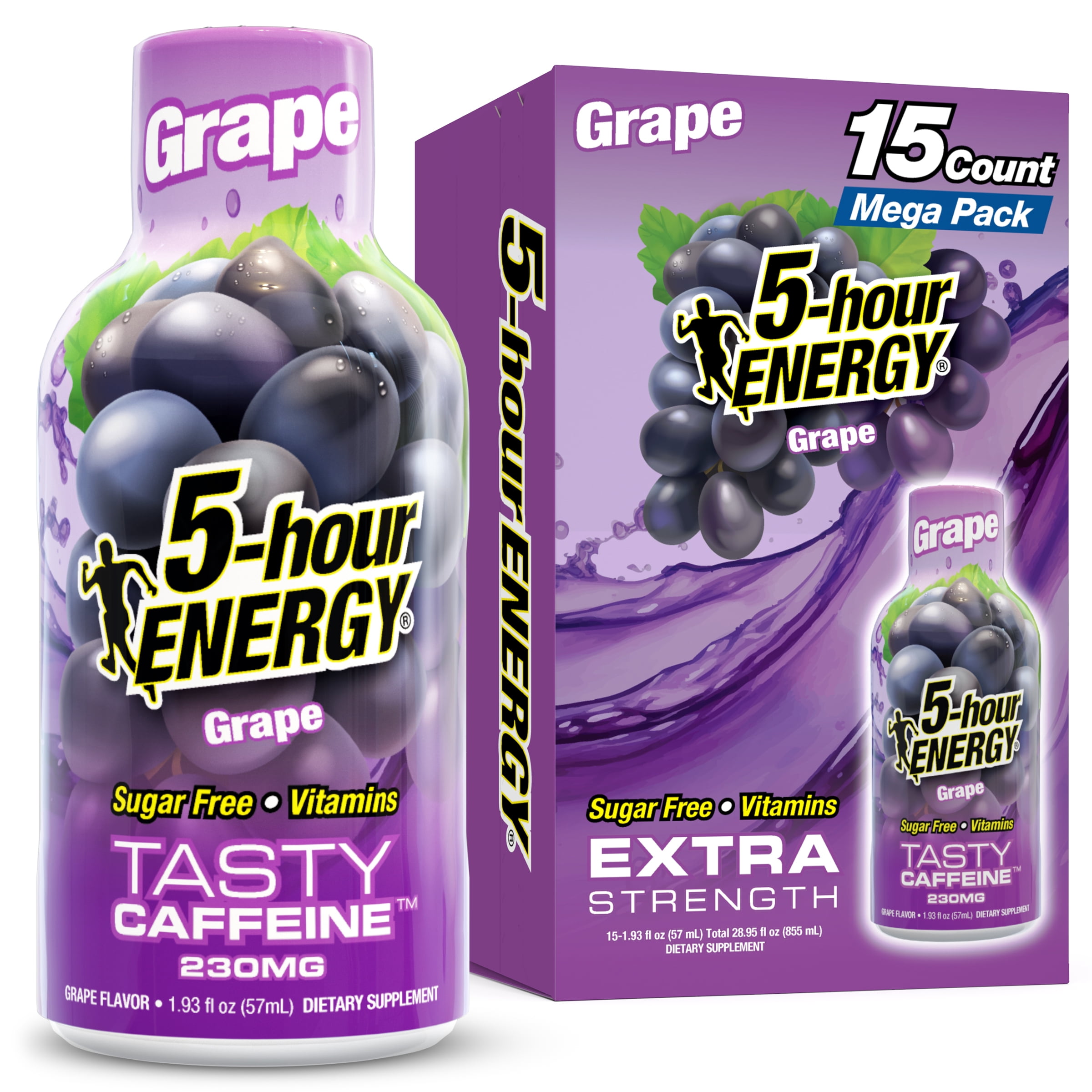 5-hour ENERGY Extra Strength Energy Supplement, Grape Flavor (15 Count, 1.93 fl oz) 33wxx