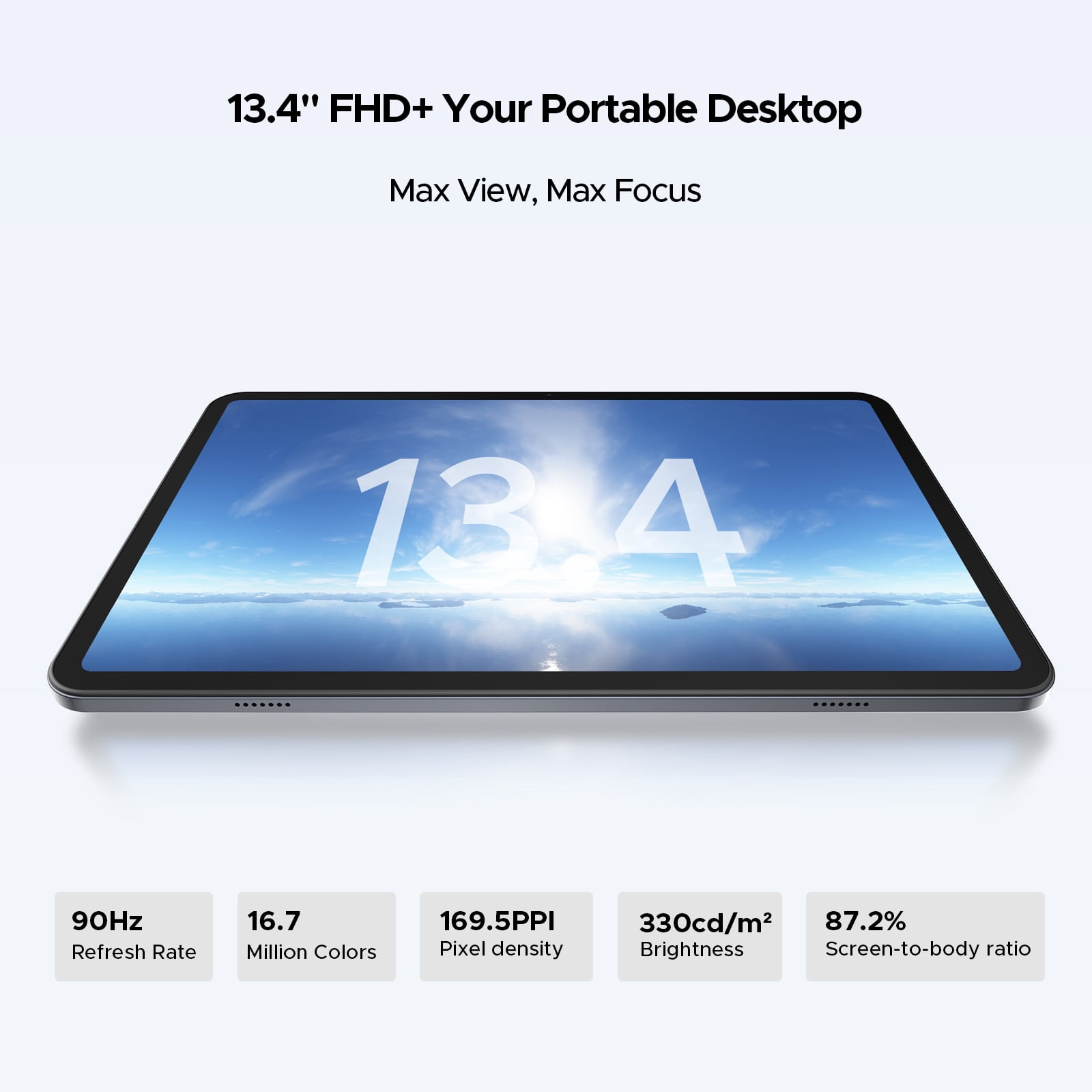 Doogee Tab G6 MAX Android 16 Tablet (13.4 in, 32GB RAM, 256GB Storage, Gray) h2v3w