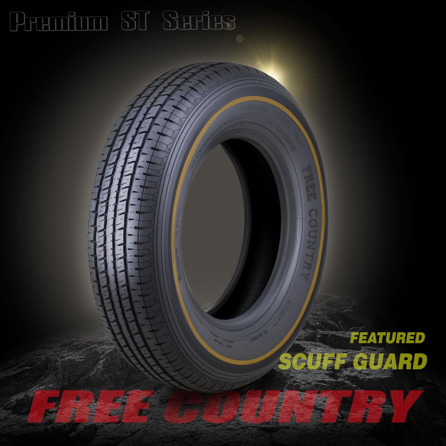 FREE COUNTRY Trailer Tire and Wheel Assembly (ST205/75R14, 10-Ply, 2270 lb Capacity, Silver Mod Rim, 2 Pack) rr37j