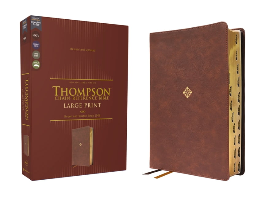 Dr Frank Charles Thompson NKJV Thompson Chain-Reference Bible Large Print (Brown, Hardcover) xgvab