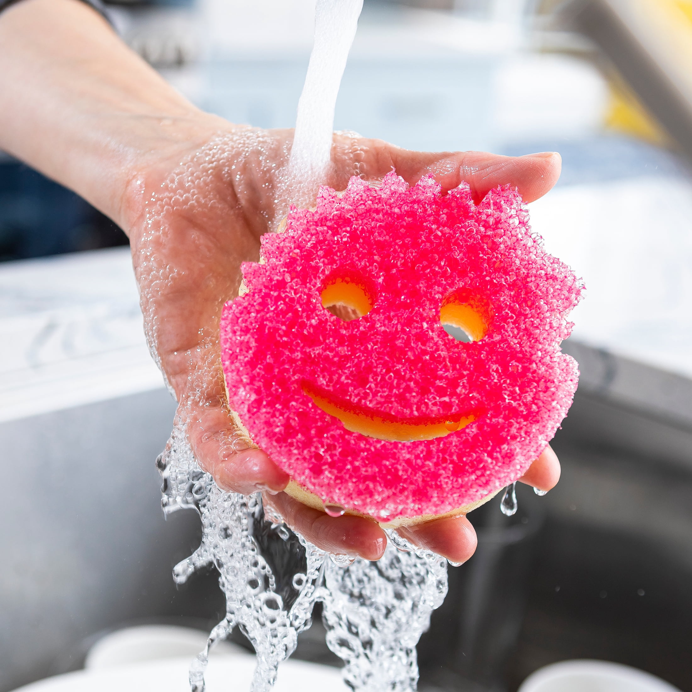 Scrub Daddy Scrub Mommy Dual-Sided Scratch-Free Cleaning Sponge (Pink, 1-Pack) m9qrx