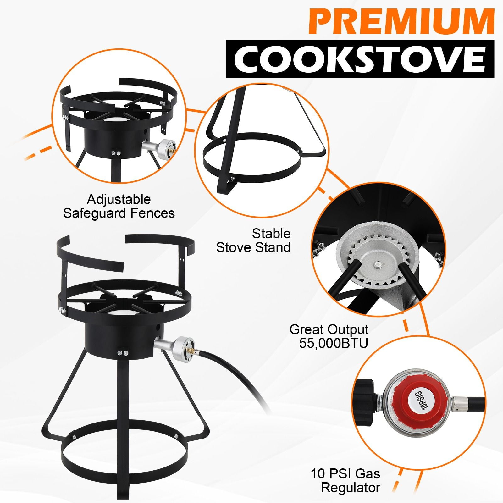 Bayou Classic 30 QT Propane Turkey Fryer Set with Aluminum Pot and Iron Stand (Silver, 30 QT) rz9xl